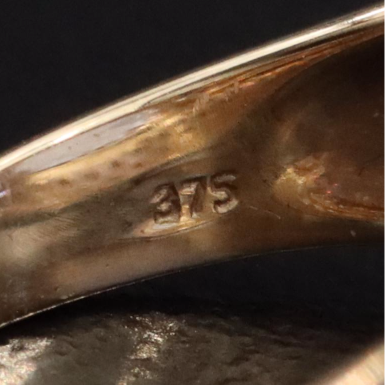 9K Fluorite and White Sapphire Ring