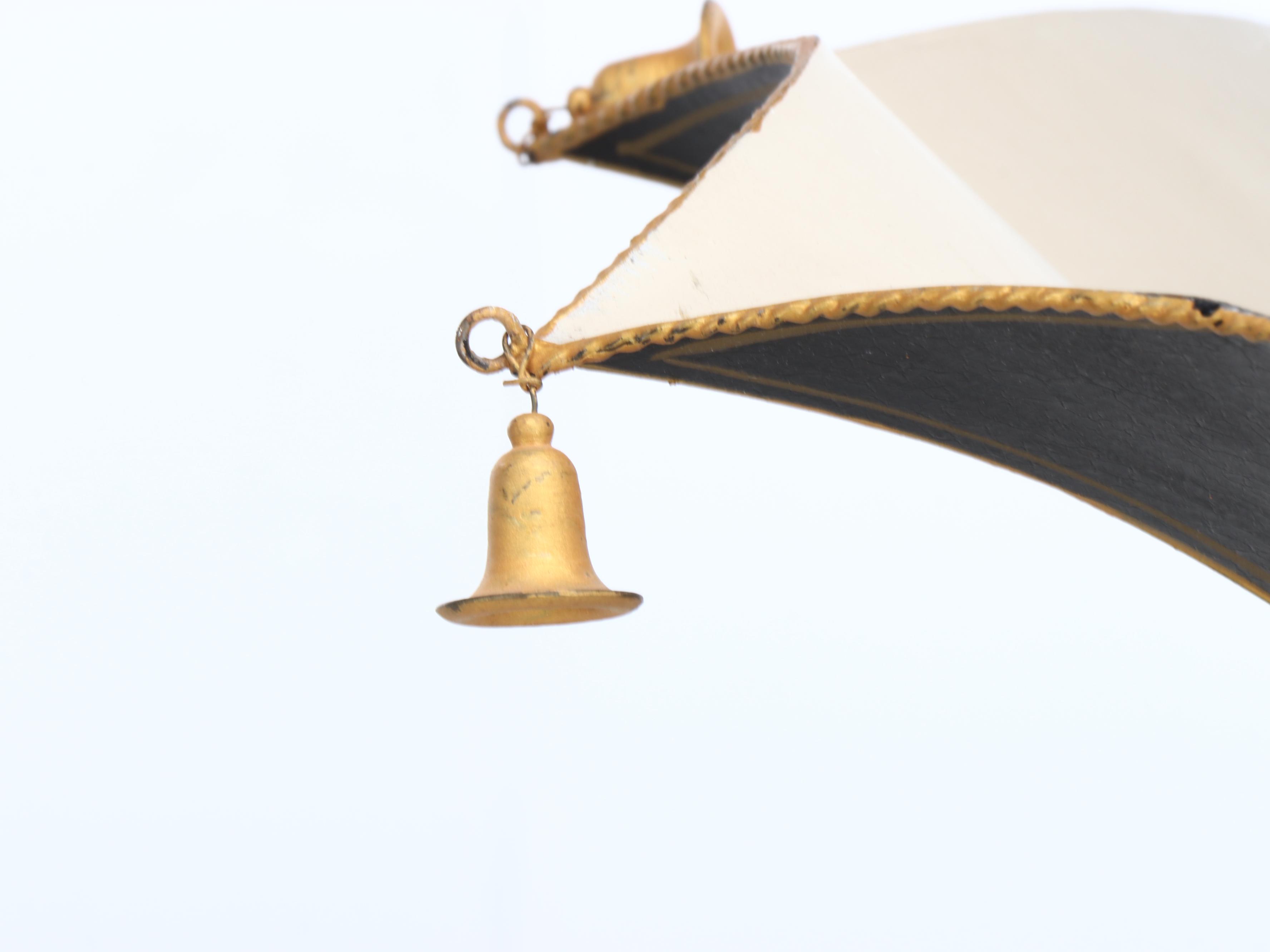 Japonesque Style Painted Pagoda Pendant Light