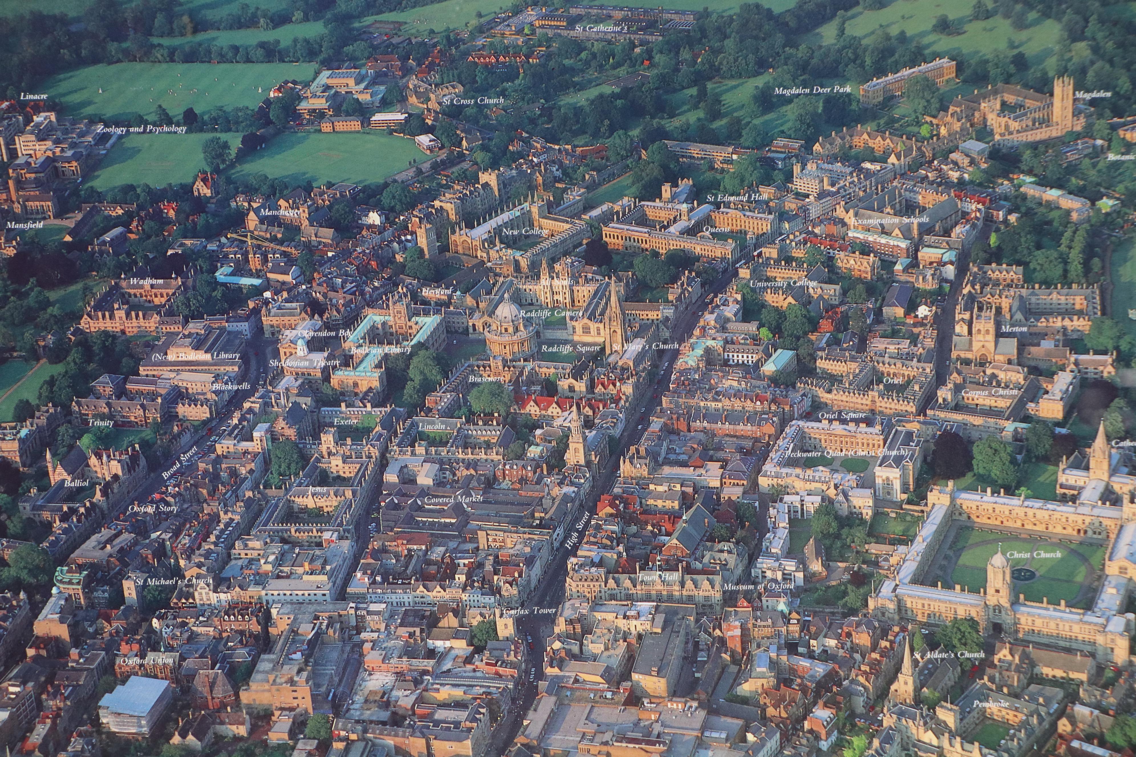 Chris Andrews Offset Lithograph "Oxford," Circa 1990