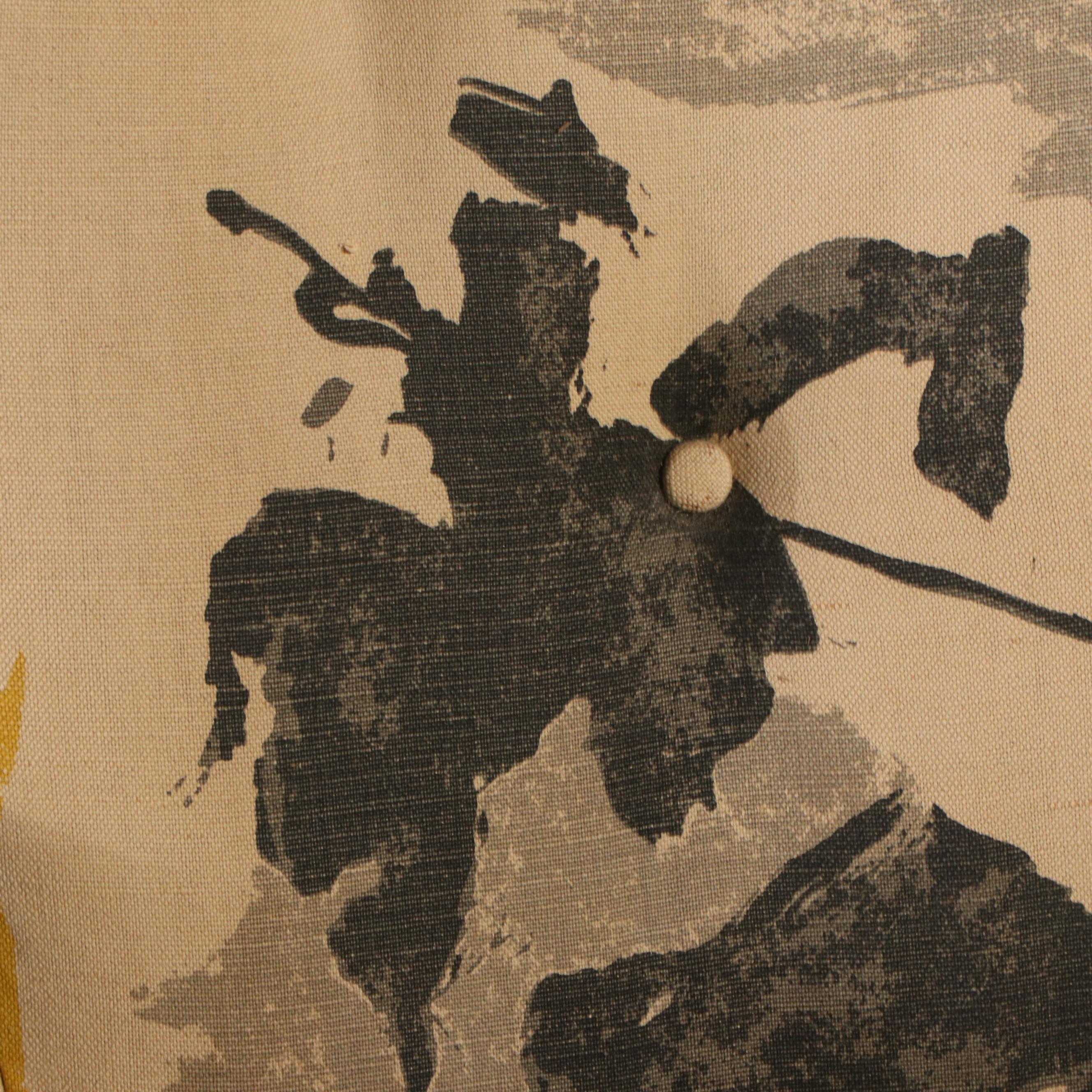 Pair of Pablo Picasso's "Bullfighter" Upholstered Armchairs with Cushions