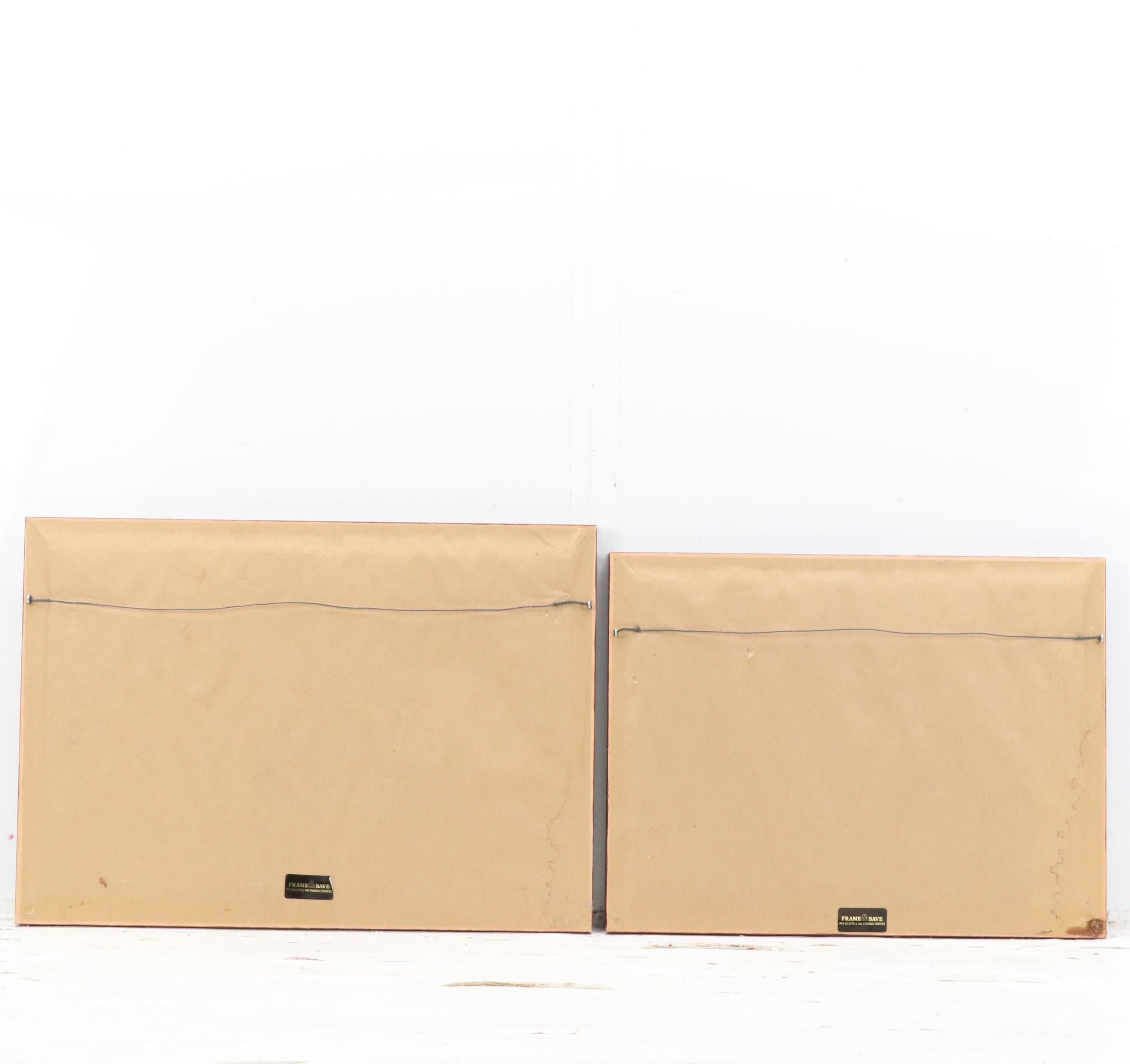 Seasonal Offset Lithographs "Merry Christmas" and "Victorian Santas"