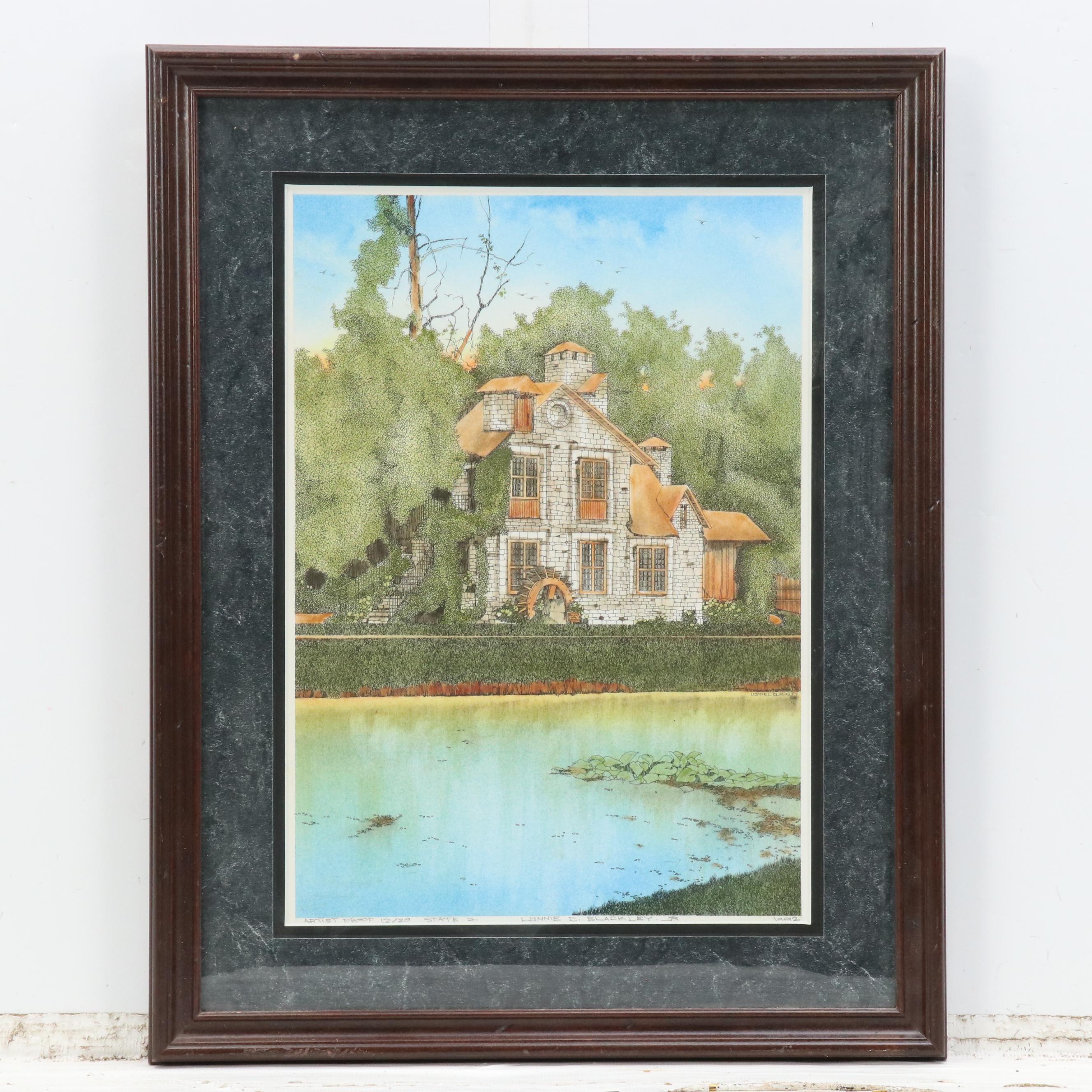 Lonnie C. Blackley Artist Proof European Landscape Etchings