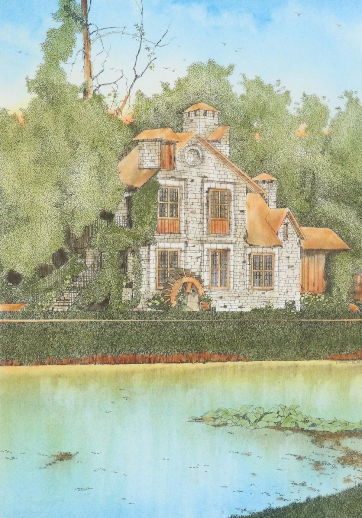 Lonnie C. Blackley Artist Proof European Landscape Etchings