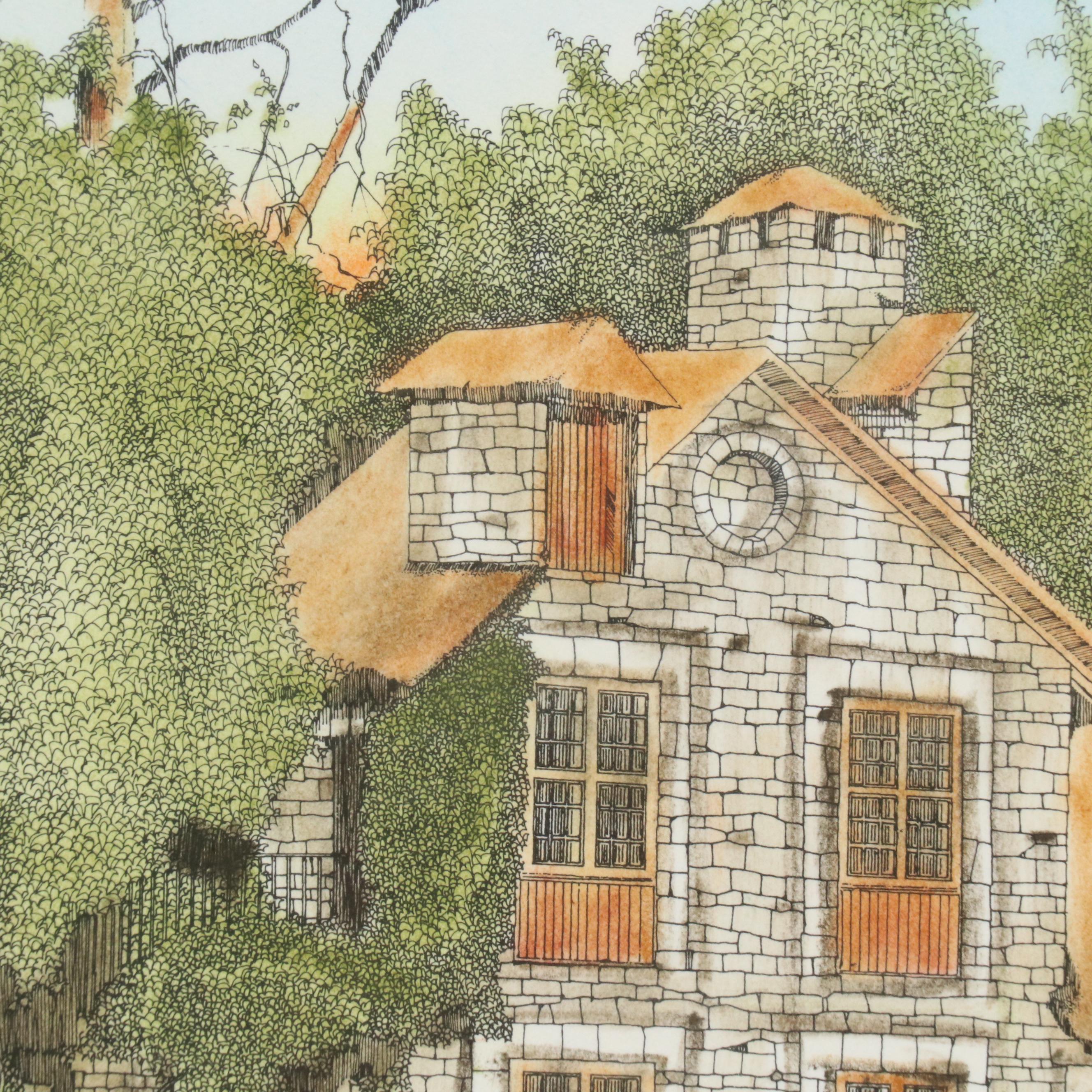 Lonnie C. Blackley Artist Proof European Landscape Etchings