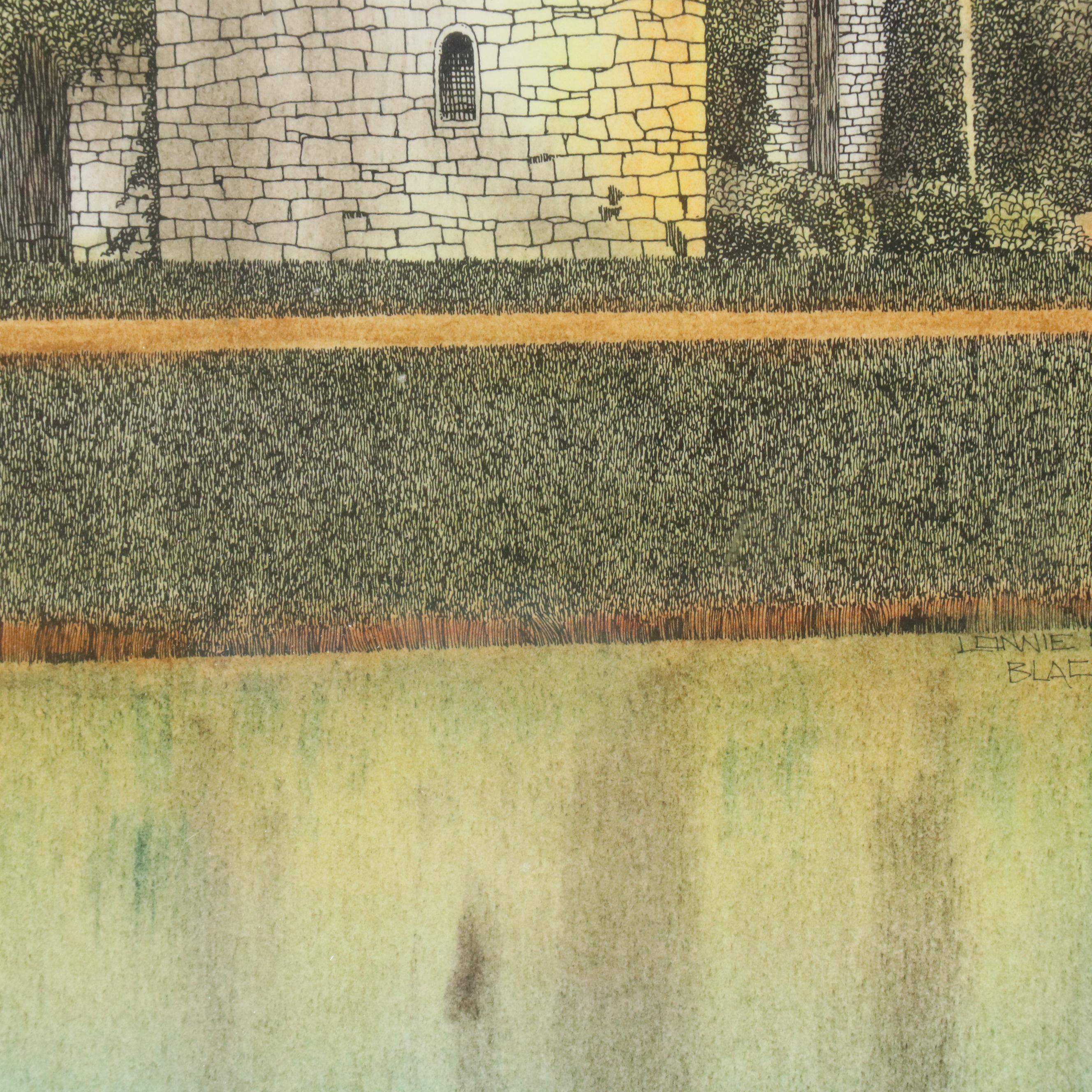 Lonnie C. Blackley Artist Proof European Landscape Etchings