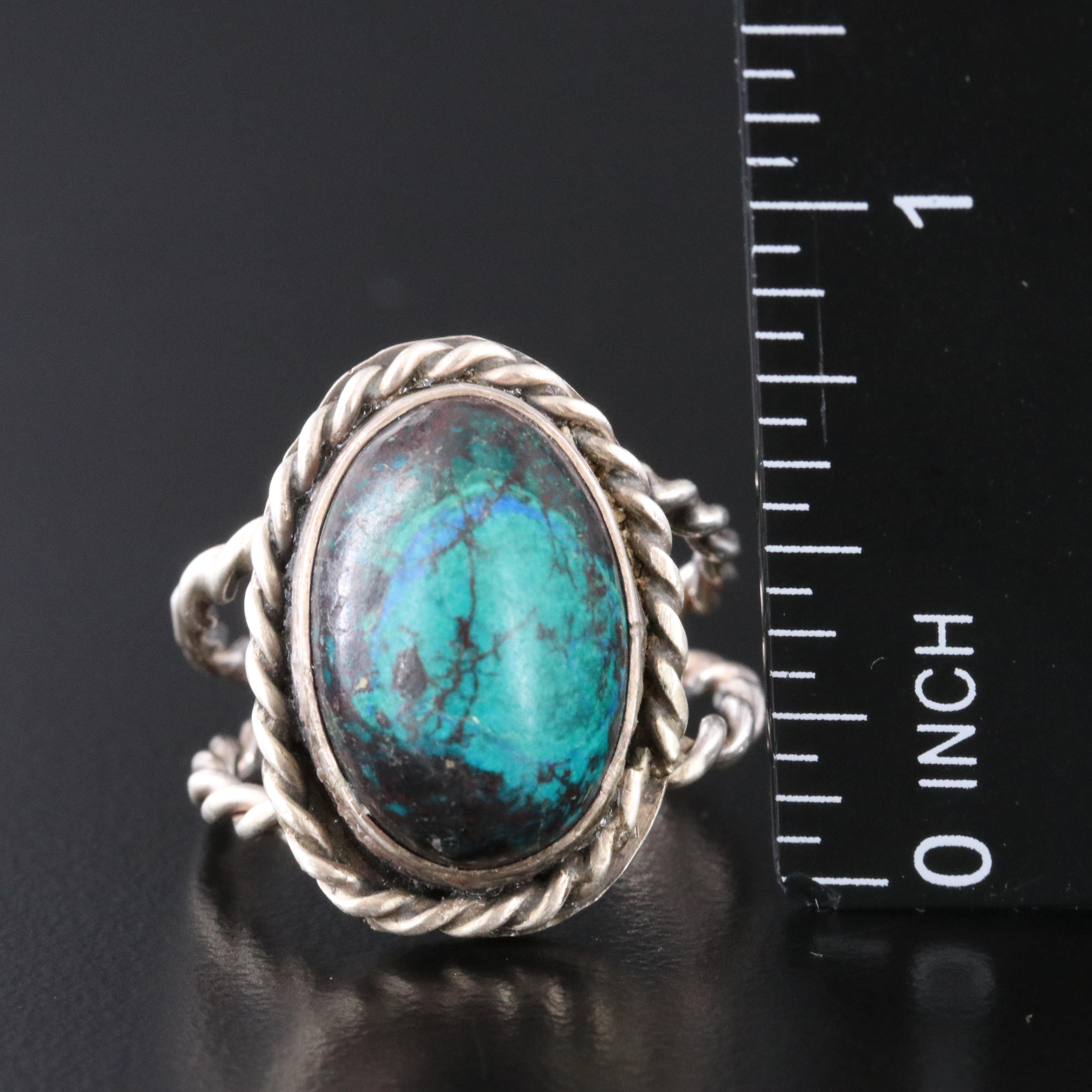 Sterling Rings and Pendant Including Vintage, Western and Turquoise