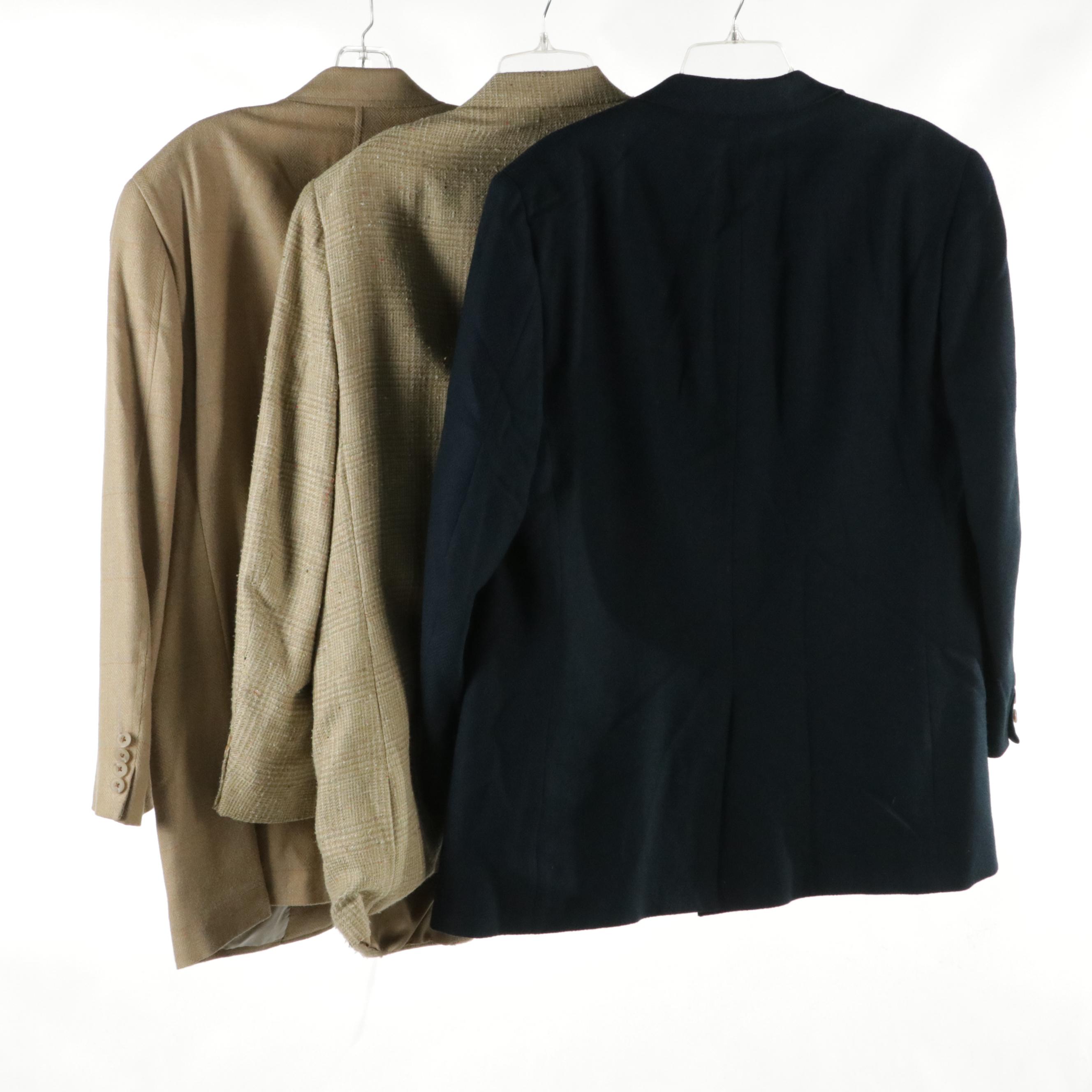 Men's Bill Blass and Norman Hilton Vintage Wool Blazer Jackets