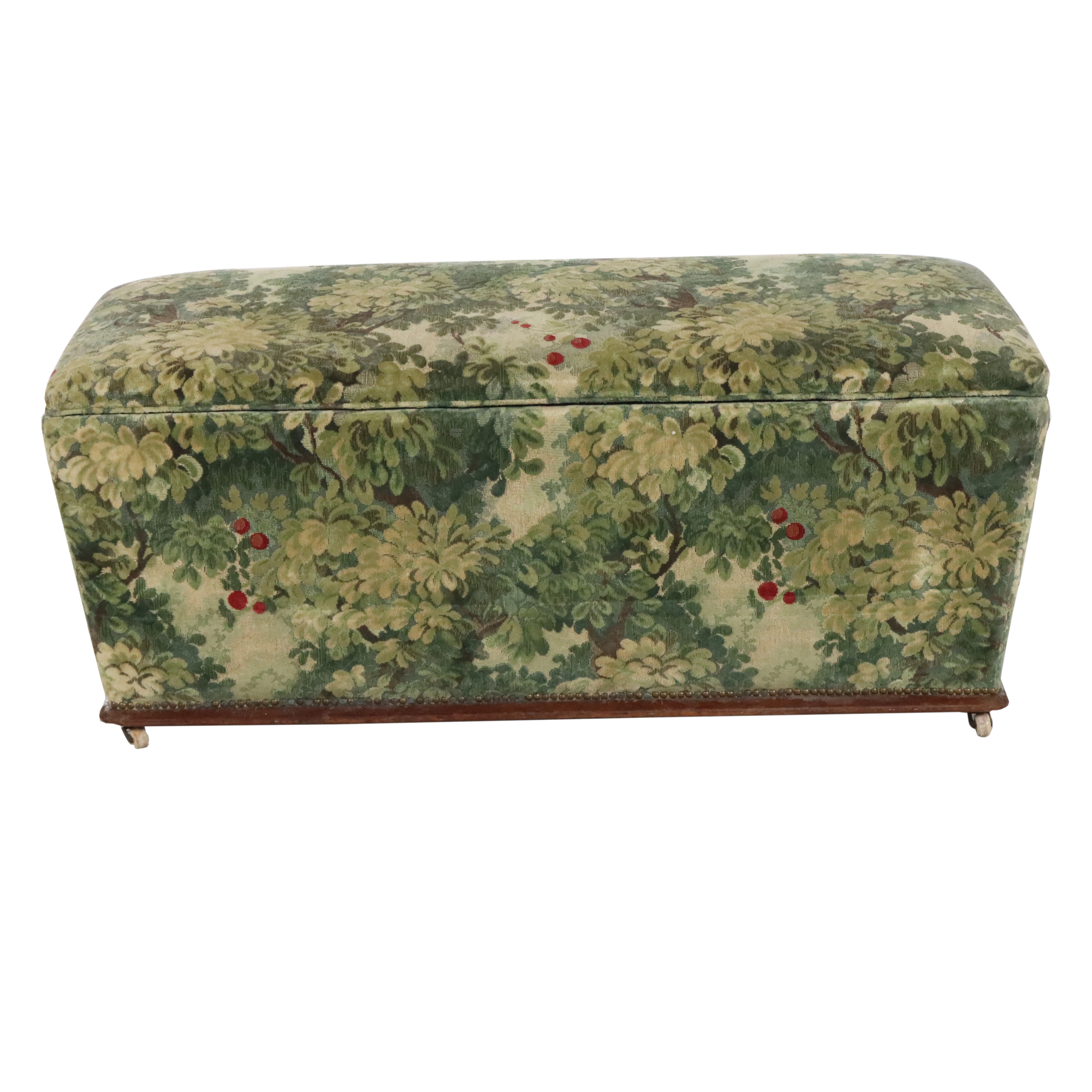 William IV Tapestry Upholstered Mahogany Chest, Mid-19th Century