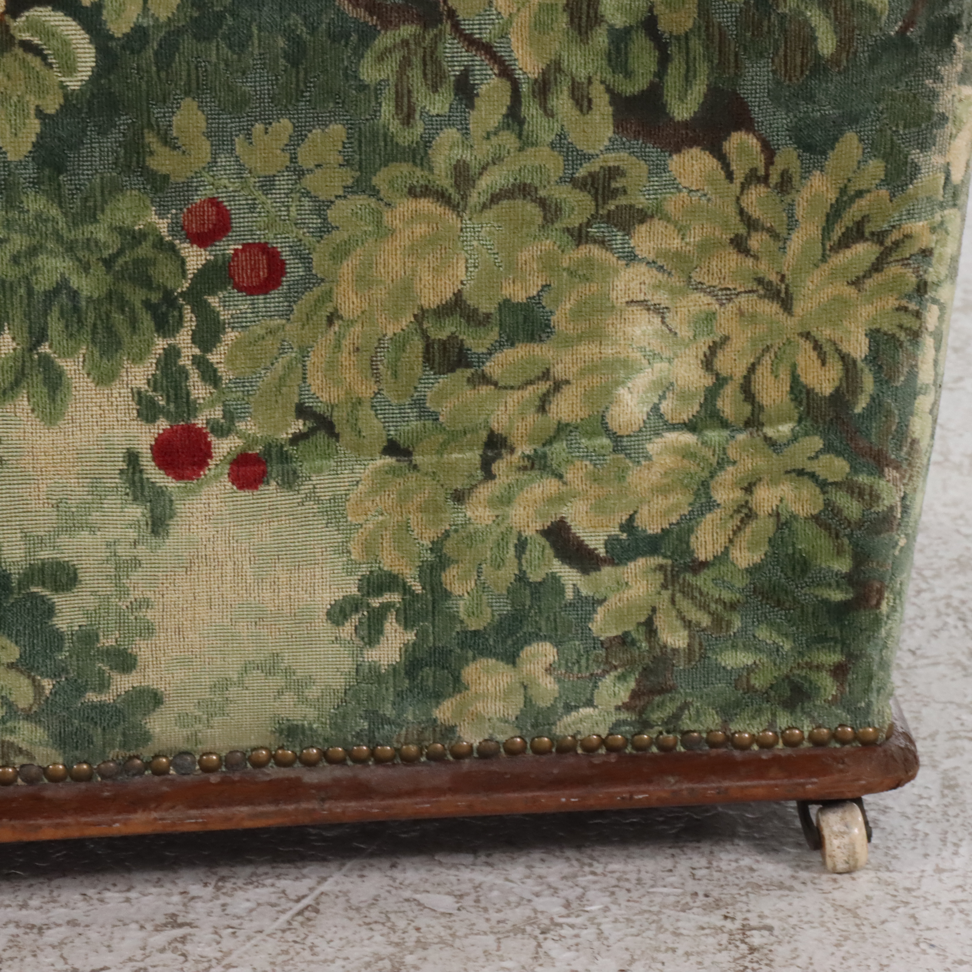 William IV Tapestry Upholstered Mahogany Chest, Mid-19th Century