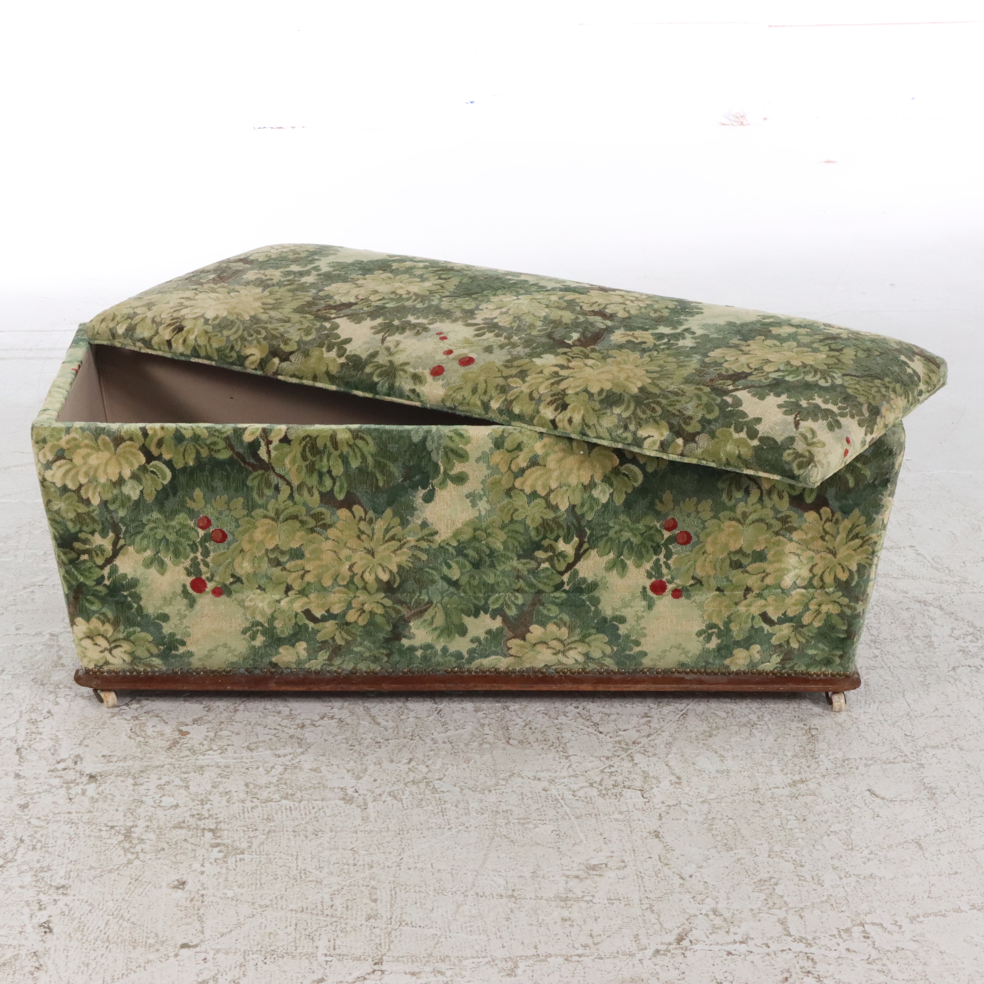 William IV Tapestry Upholstered Mahogany Chest, Mid-19th Century