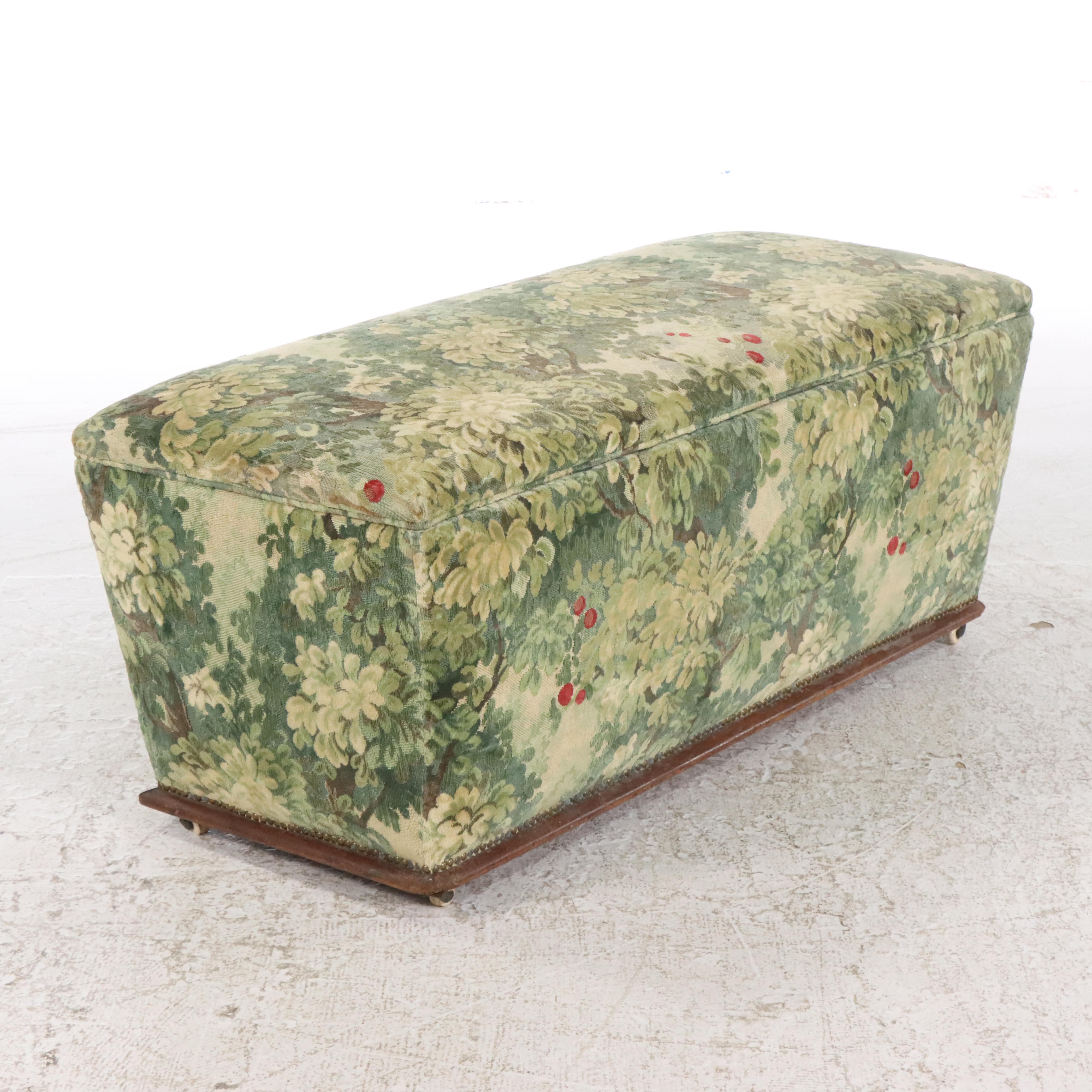 William IV Tapestry Upholstered Mahogany Chest, Mid-19th Century