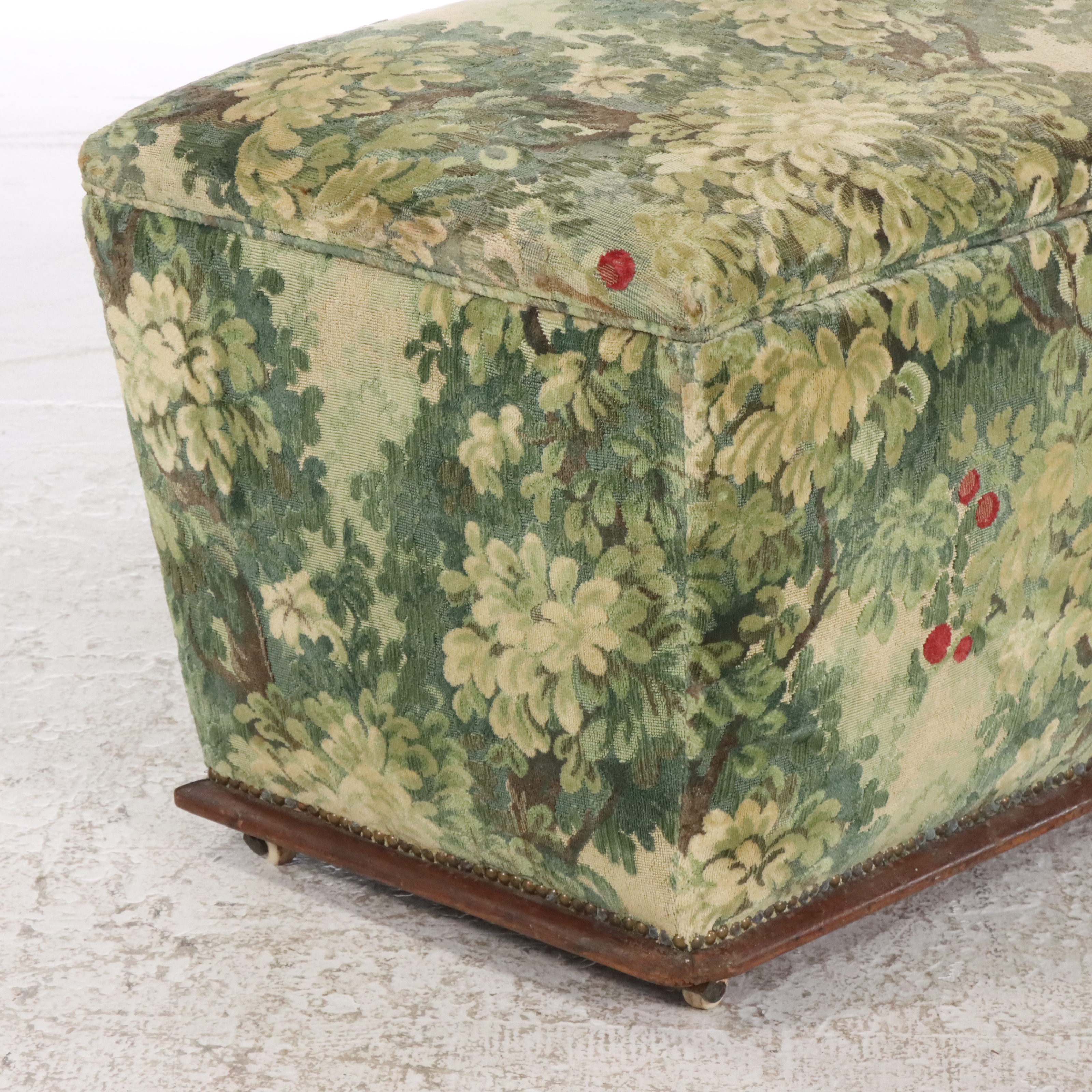 William IV Tapestry Upholstered Mahogany Chest, Mid-19th Century