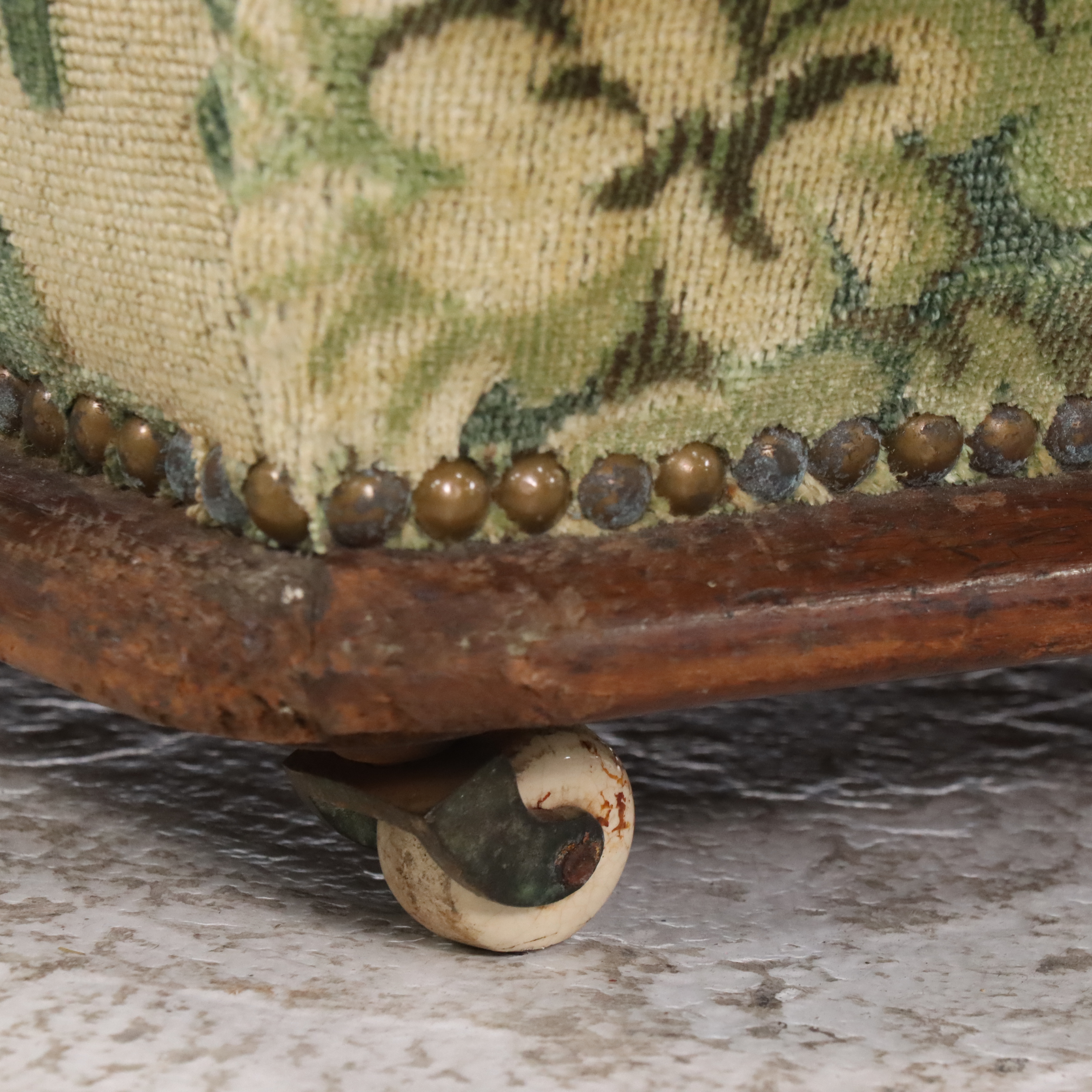 William IV Tapestry Upholstered Mahogany Chest, Mid-19th Century