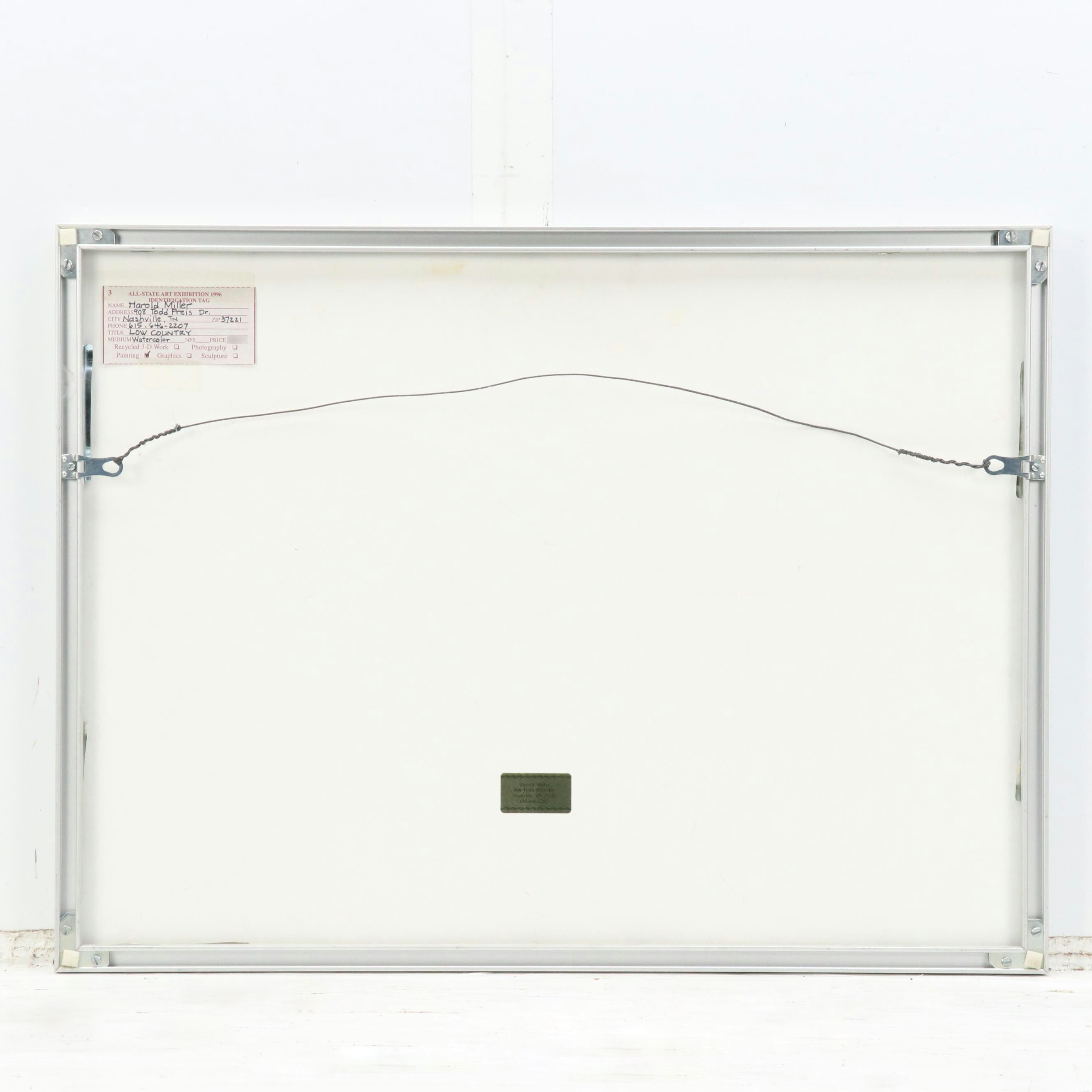 Harold Miller Landscape Watercolor "Low Country"