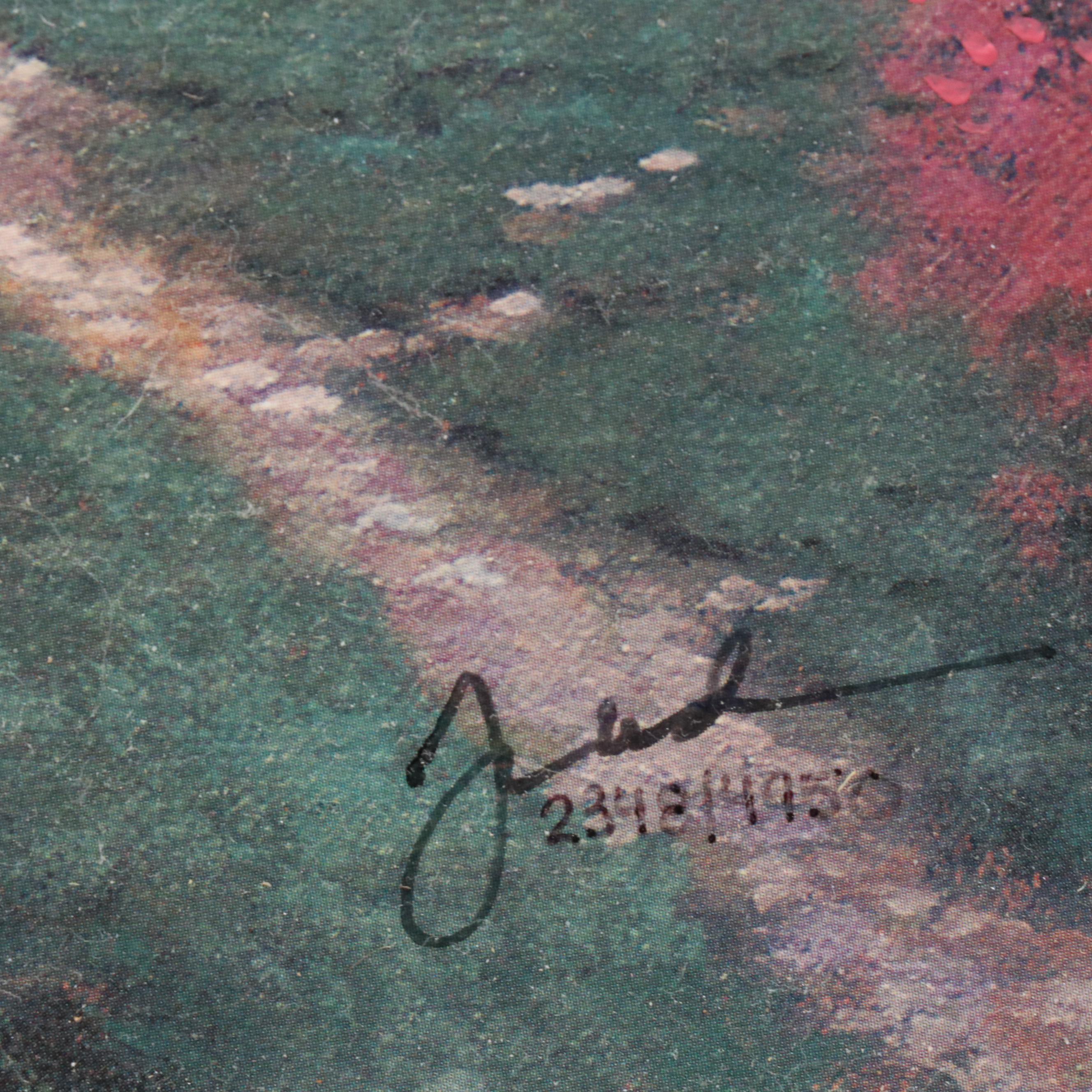 Thomas Kincade Embellished Offset Lithograph "Twilight Cottage"