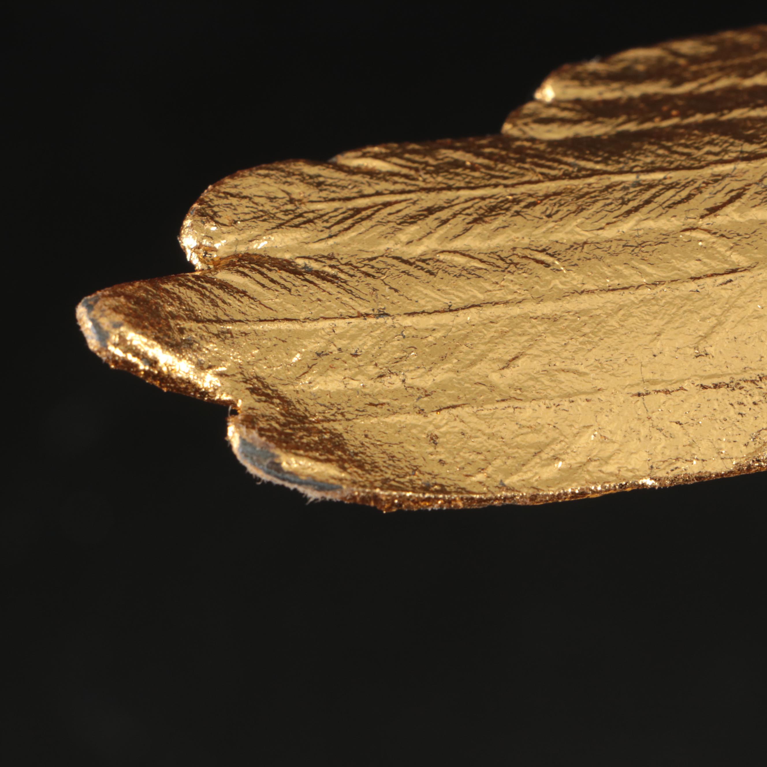 Gold Finished Metal Eagle and Boy Figurine