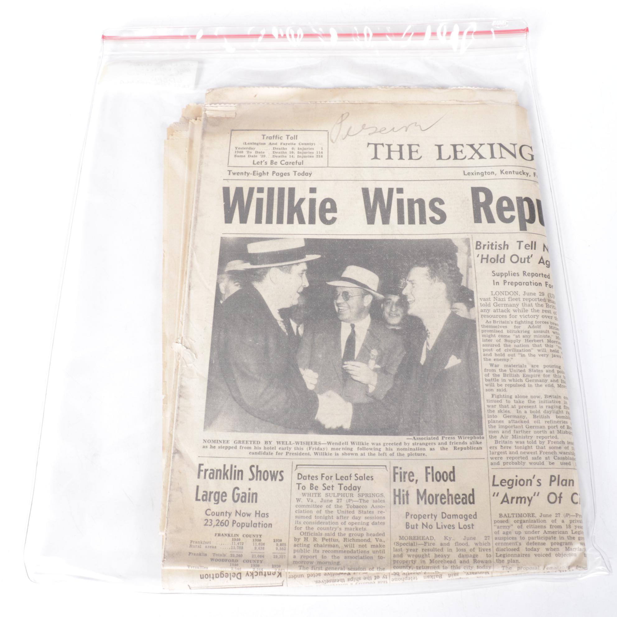 "Chicago Daily Tribune" and More F.D.R. Era Political Newspapers, 1940s