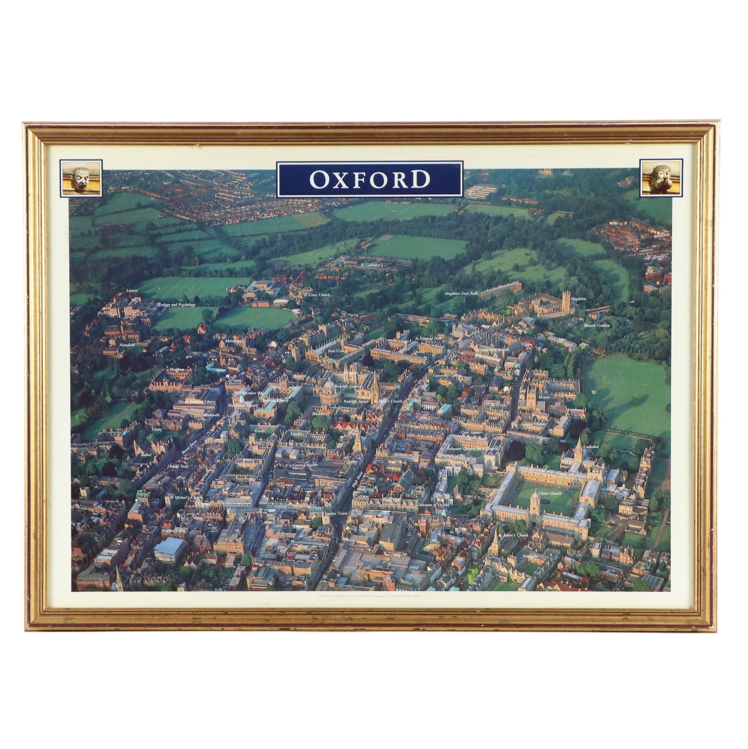 Chris Andrews Offset Lithograph "Oxford," Circa 1990