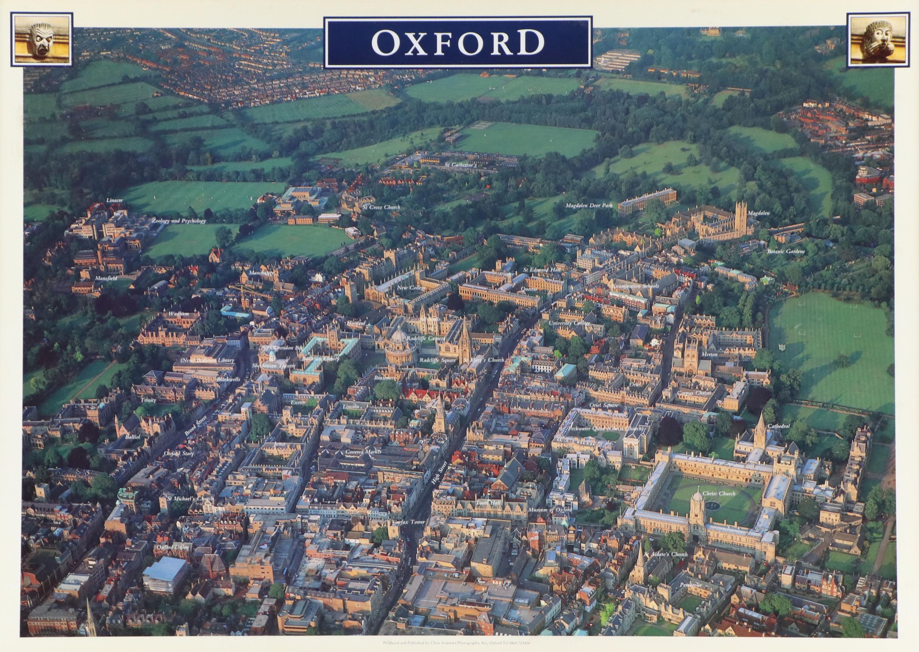 Chris Andrews Offset Lithograph "Oxford," Circa 1990