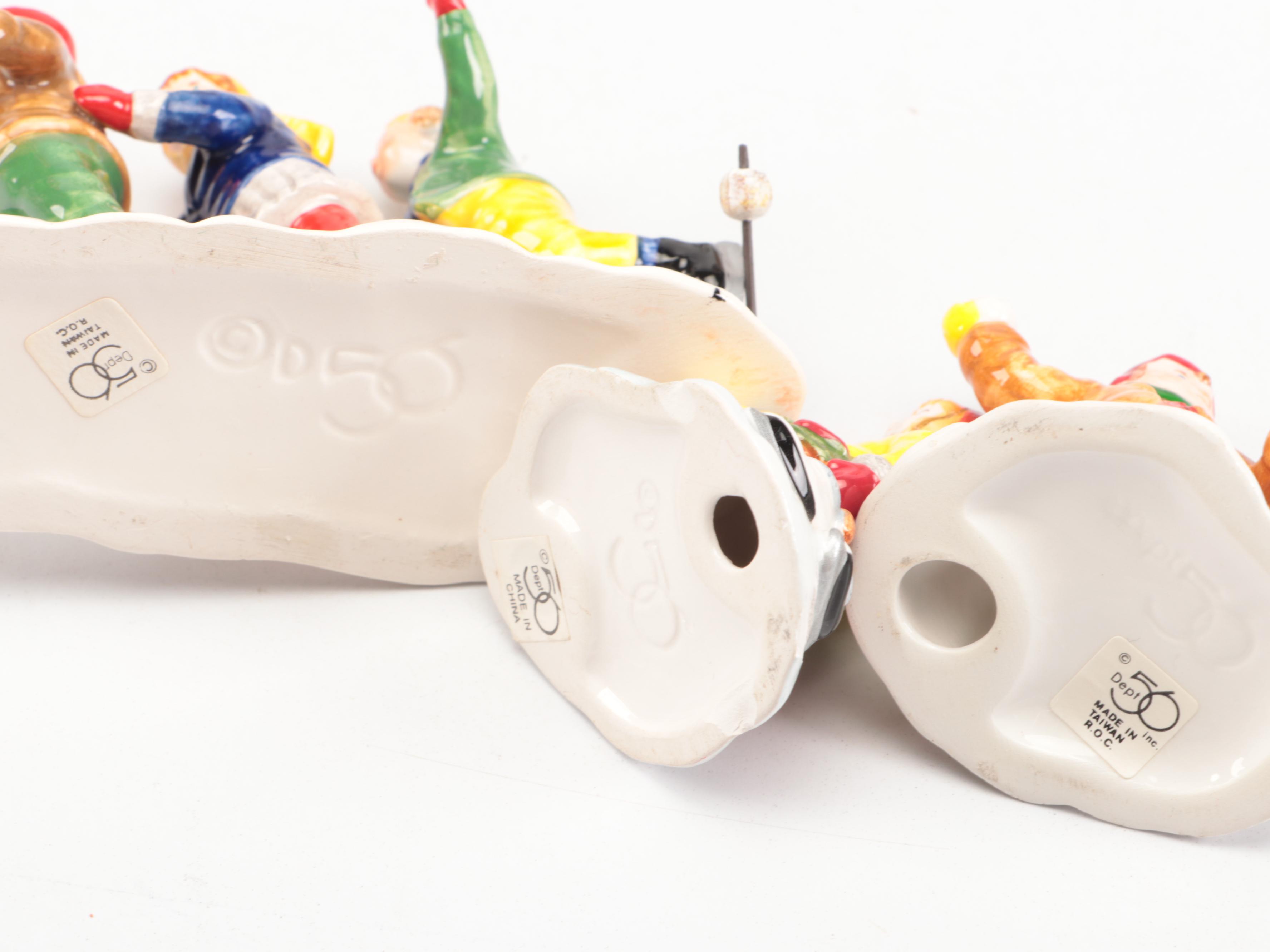 Dept. 56 Snow Village "Woodbury House," "Christmas Cottage," and Other Figures