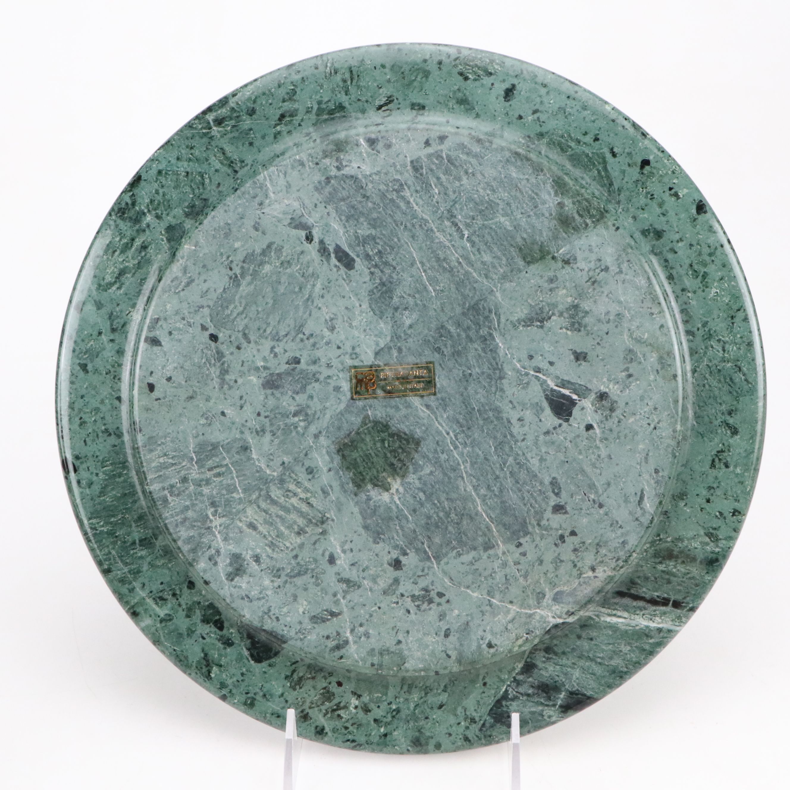 Italian Siena and Green Marble Plates and Bowls