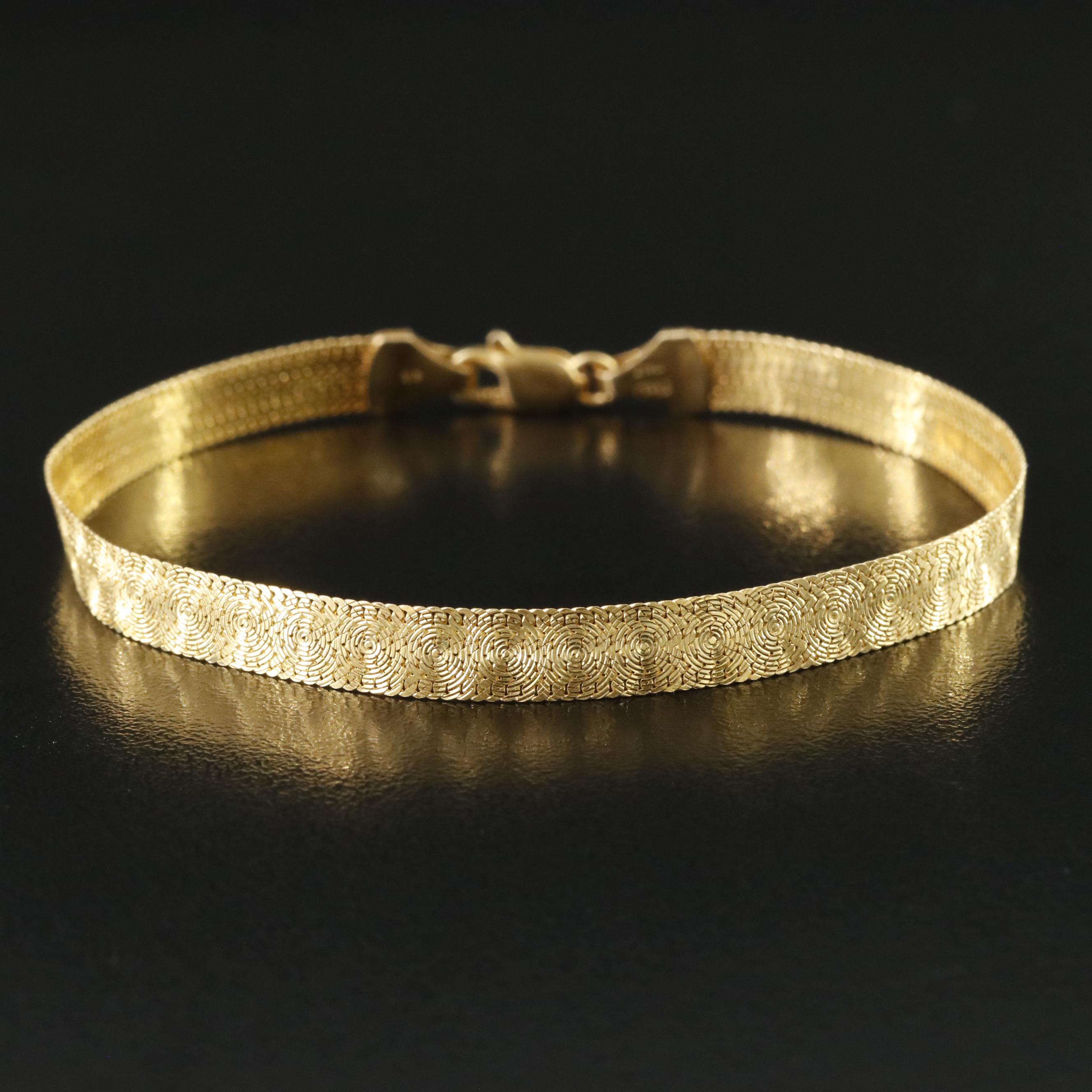 14K Fancy Link Bracelet
