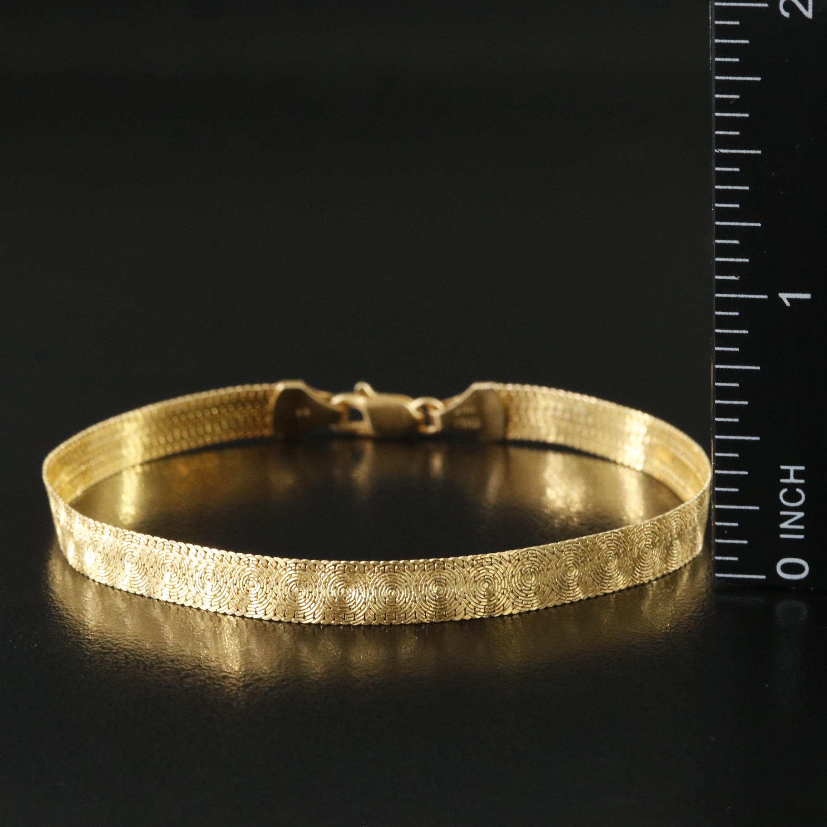 14K Fancy Link Bracelet
