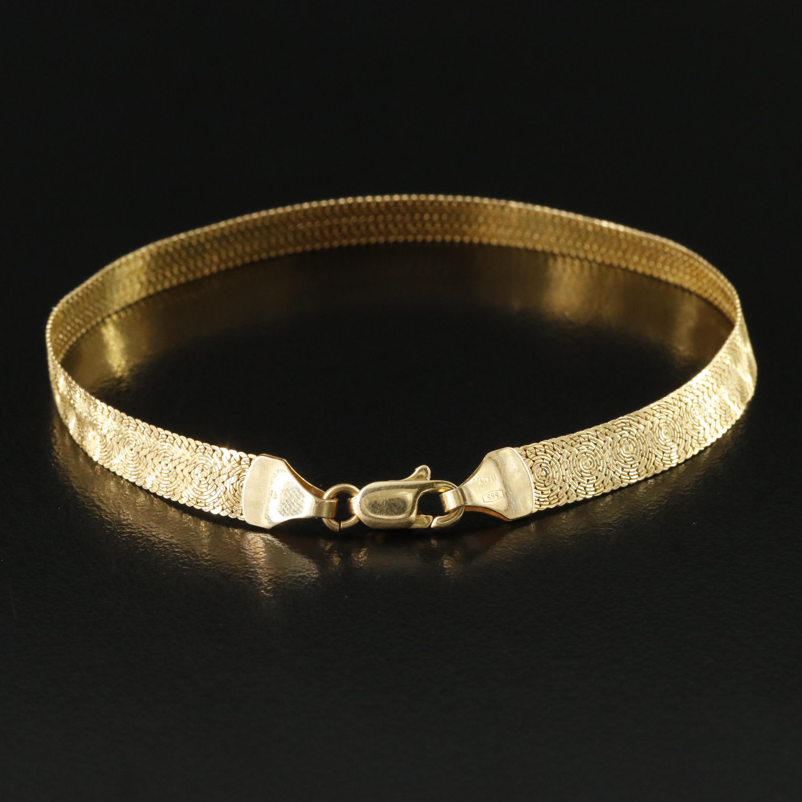 14K Fancy Link Bracelet