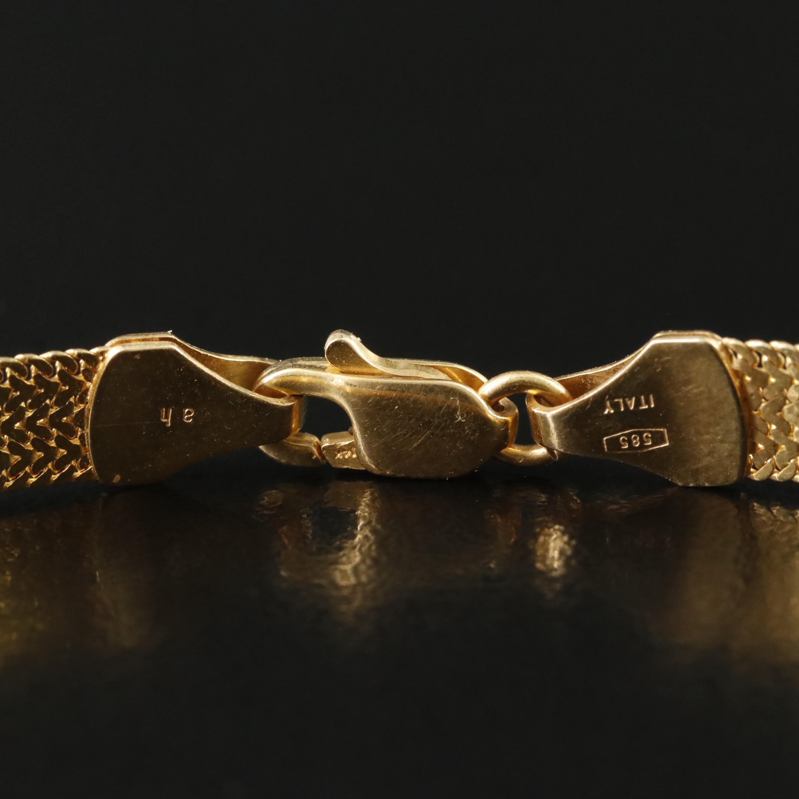 14K Fancy Link Bracelet
