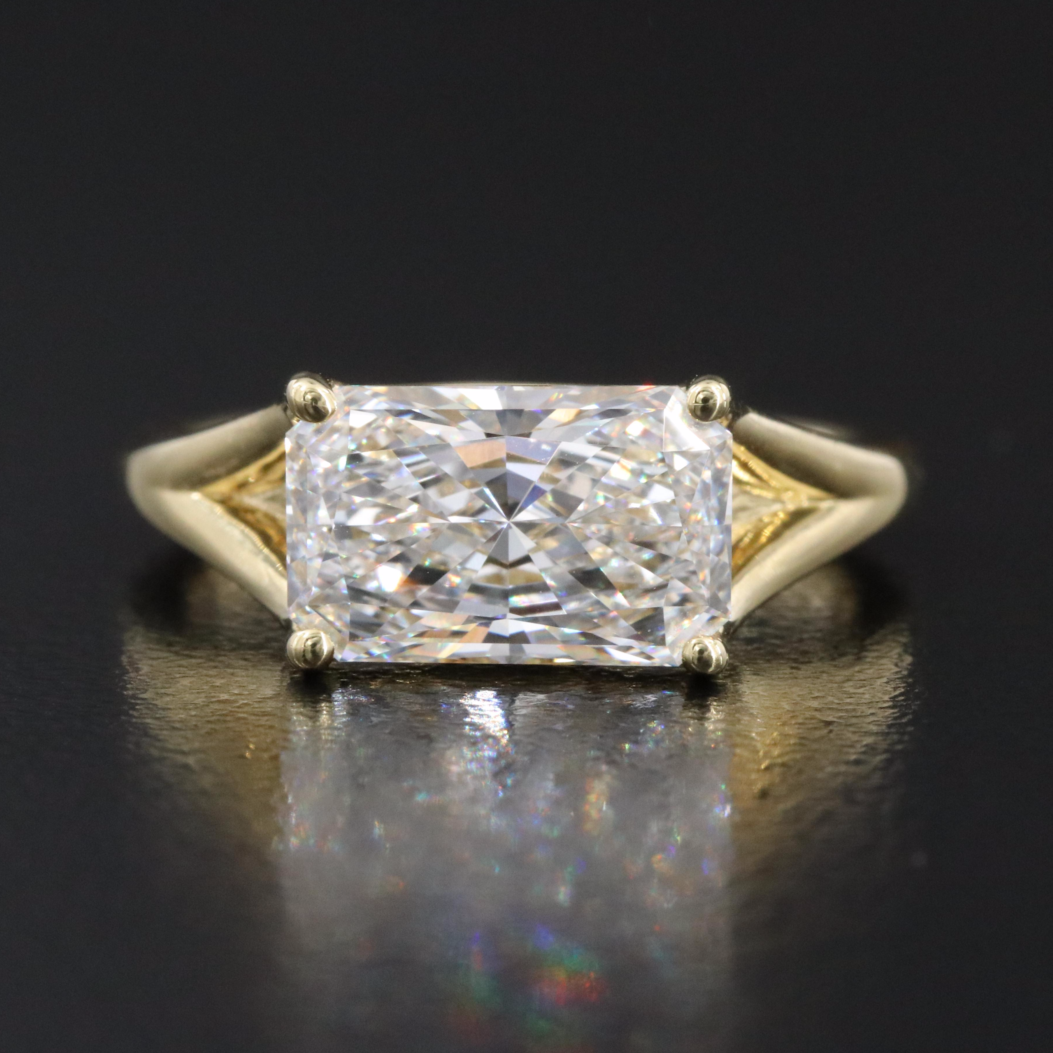 18K 2.53 CT Lab Grown Diamond Solitaire Ring with Online IGI Report