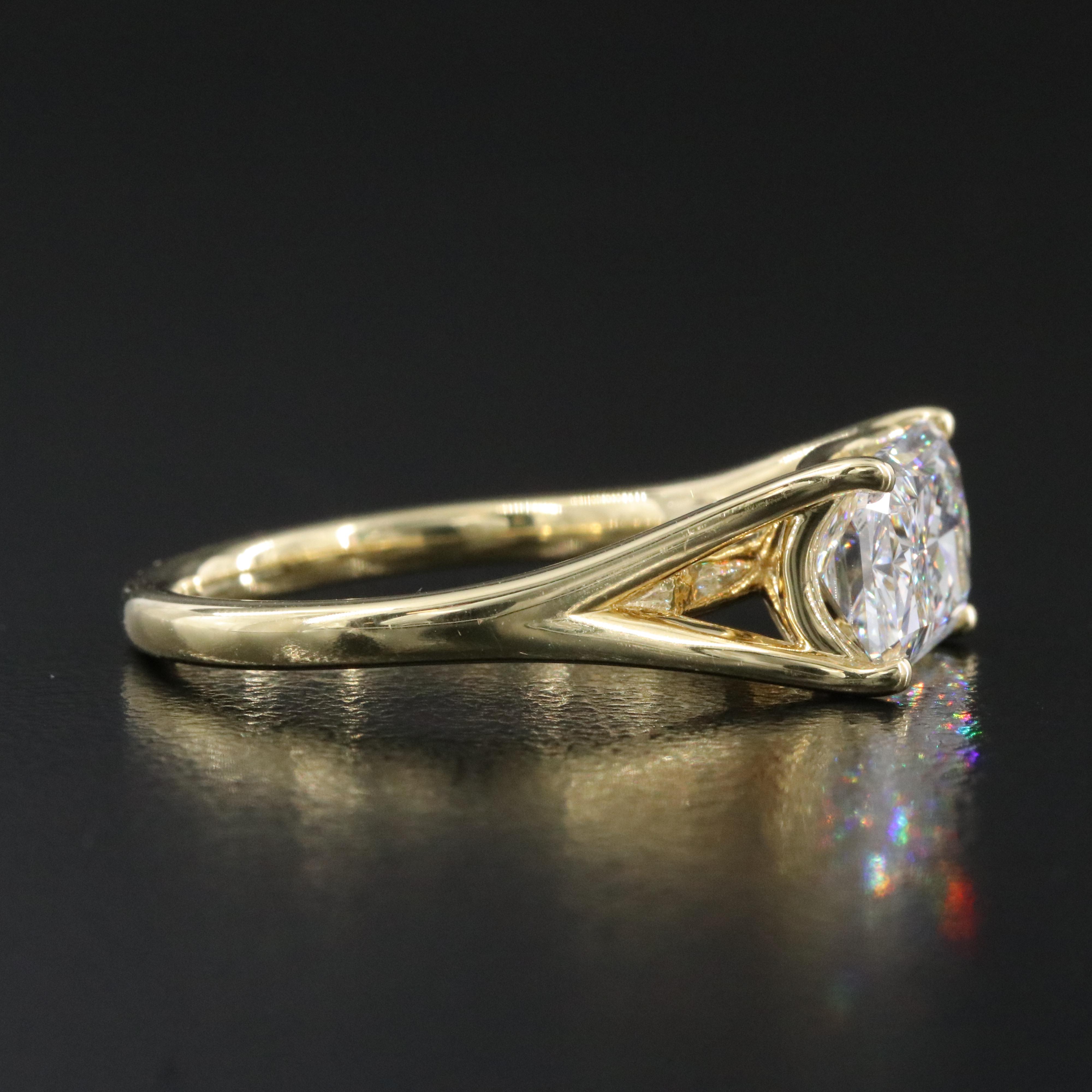 18K 2.53 CT Lab Grown Diamond Solitaire Ring with Online IGI Report