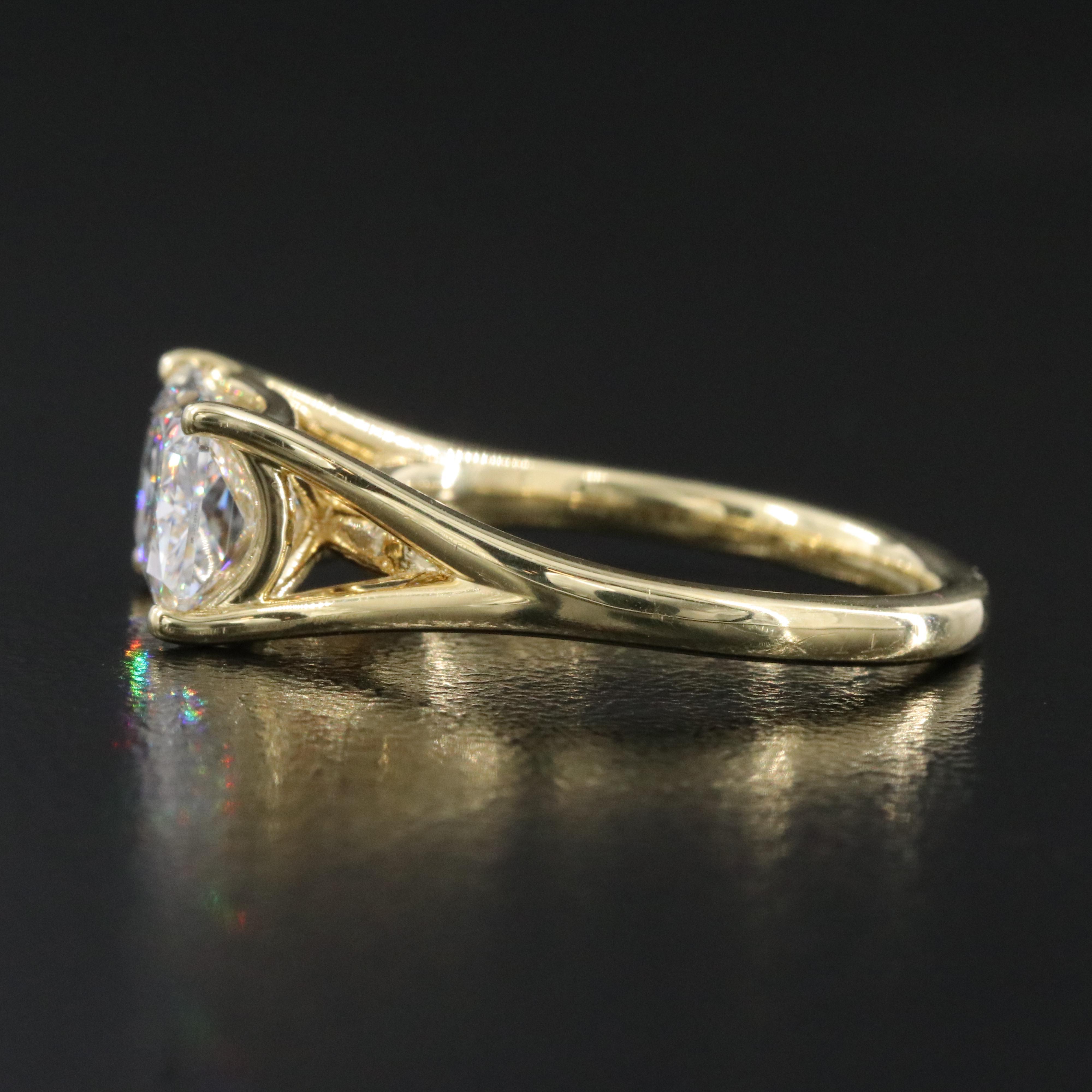 18K 2.53 CT Lab Grown Diamond Solitaire Ring with Online IGI Report