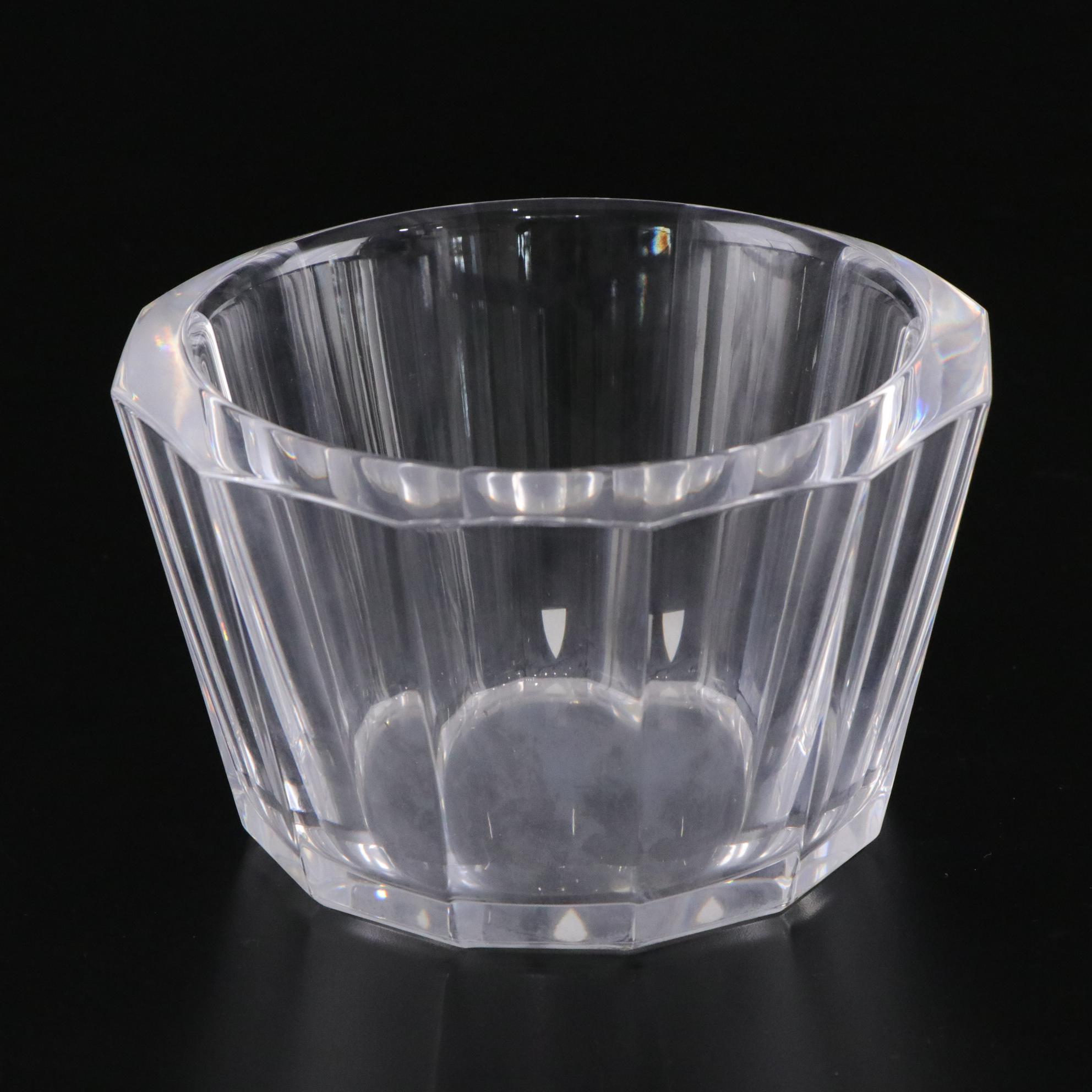 Orrefors "Regina" and Faceted Crystal Bowls, Late 20th Century