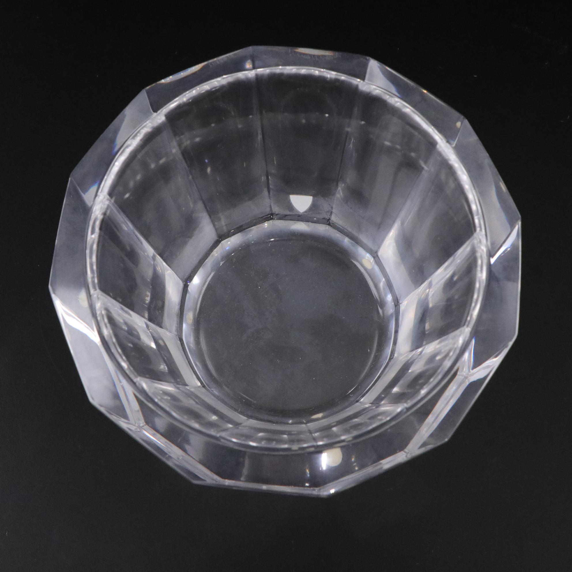 Orrefors "Regina" and Faceted Crystal Bowls, Late 20th Century