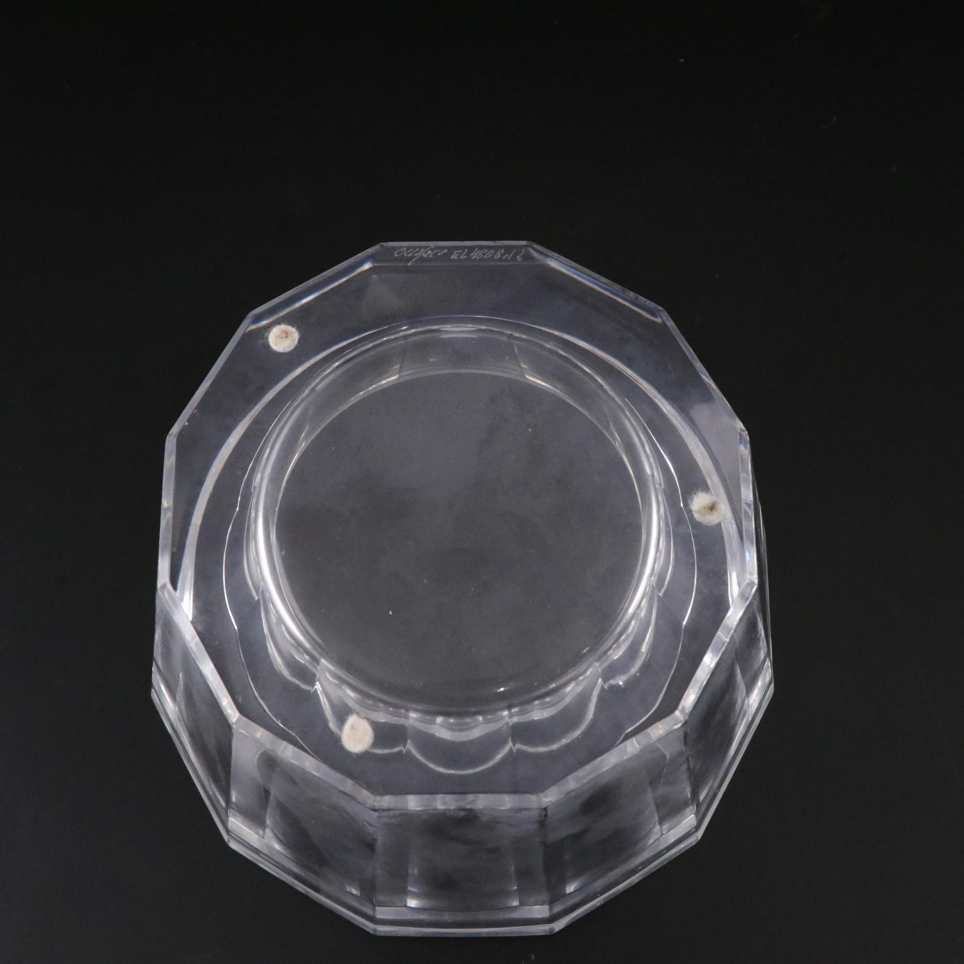 Orrefors "Regina" and Faceted Crystal Bowls, Late 20th Century