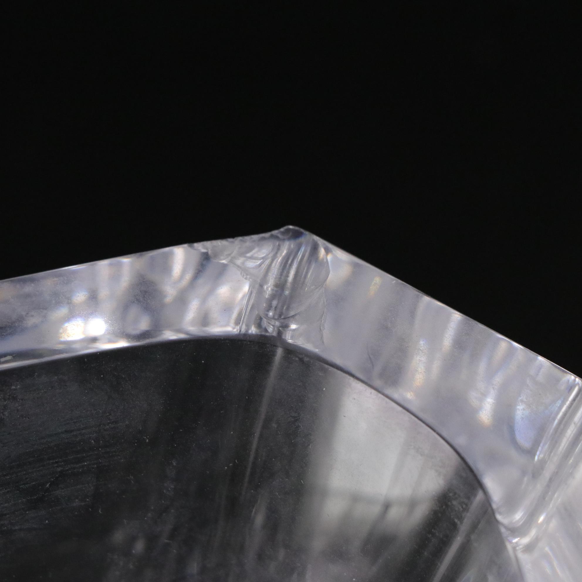 Orrefors "Regina" and Faceted Crystal Bowls, Late 20th Century