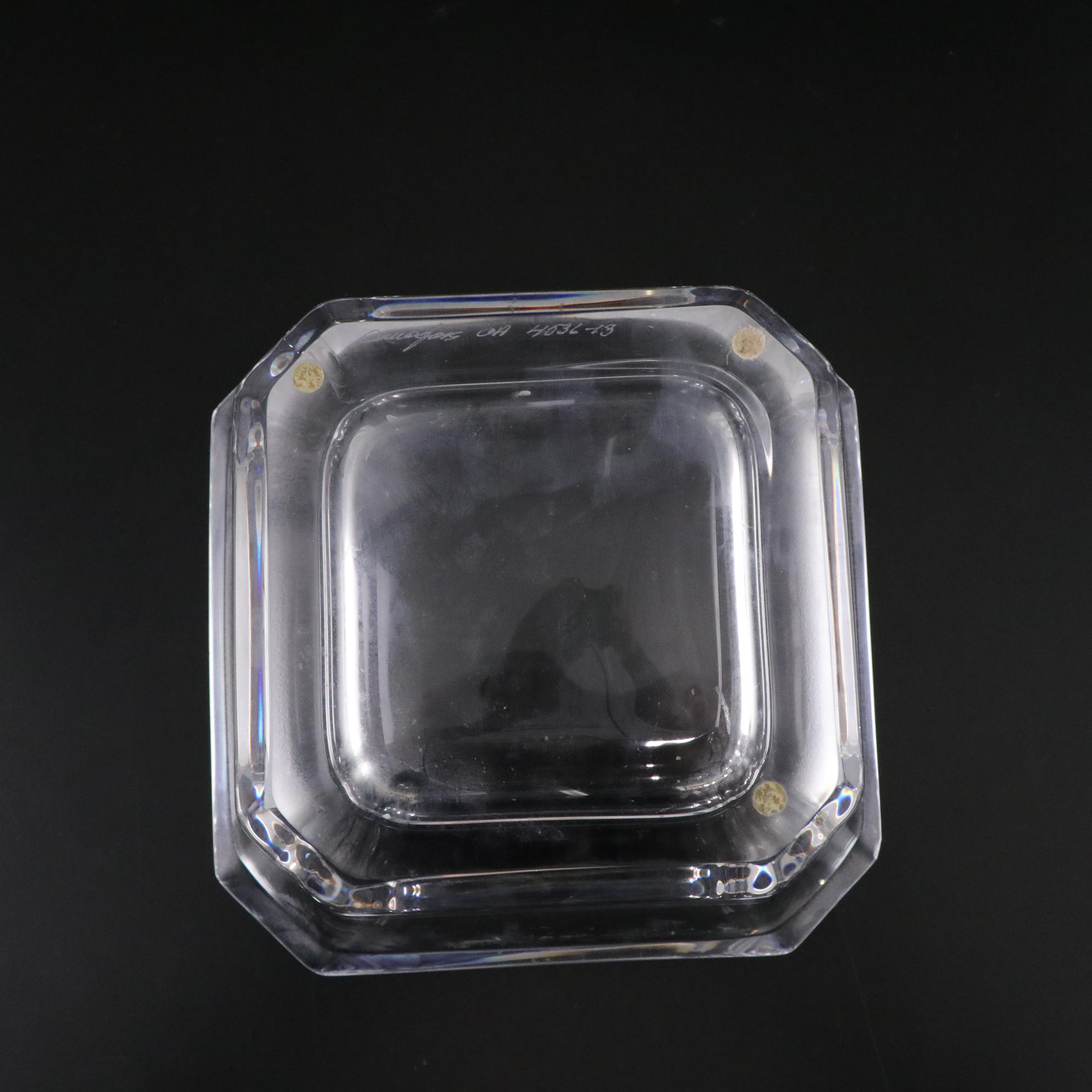 Orrefors "Regina" and Faceted Crystal Bowls, Late 20th Century