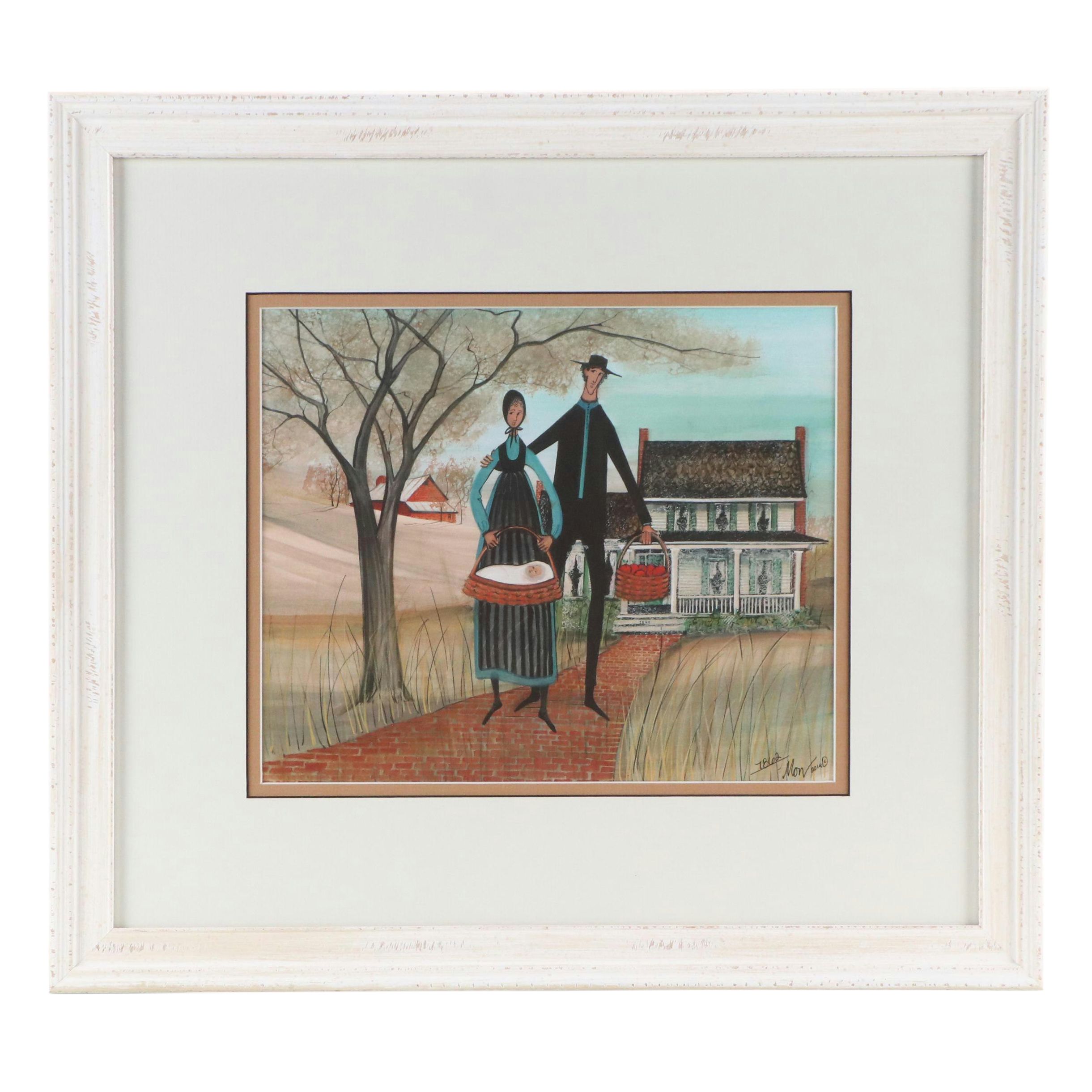 P. Buckley Moss Giclée "Memories of Home," 2014