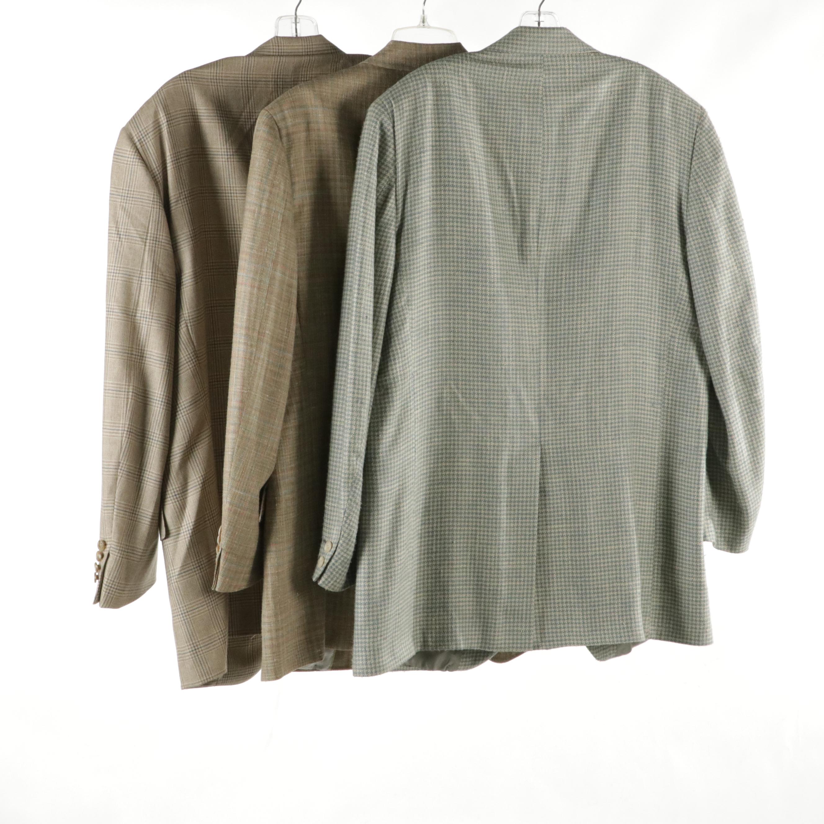 Men's Brooks Brothers, Dunhill and Other Wool, Silk and Linen Blazer Jackets