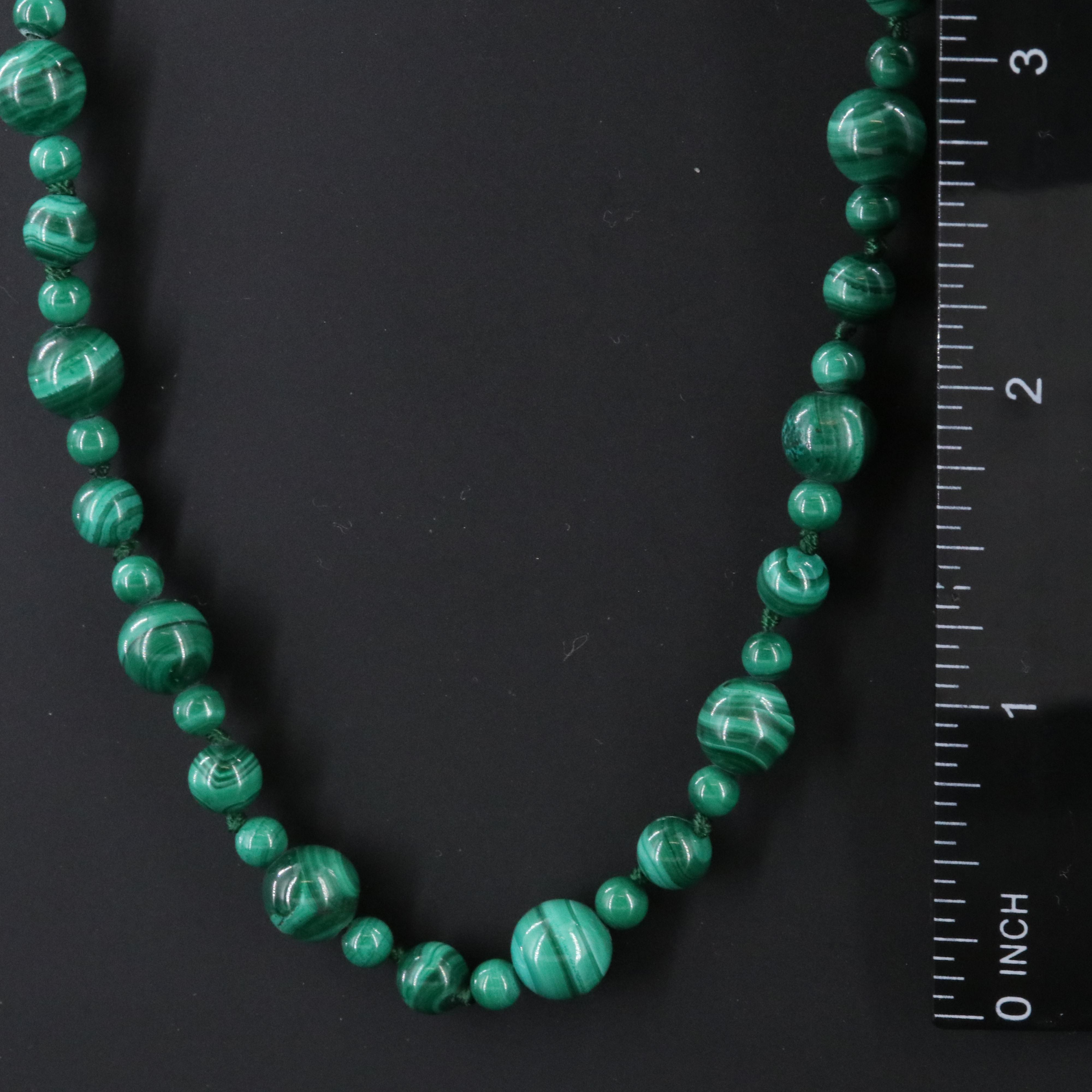 Malachite Bead Necklace