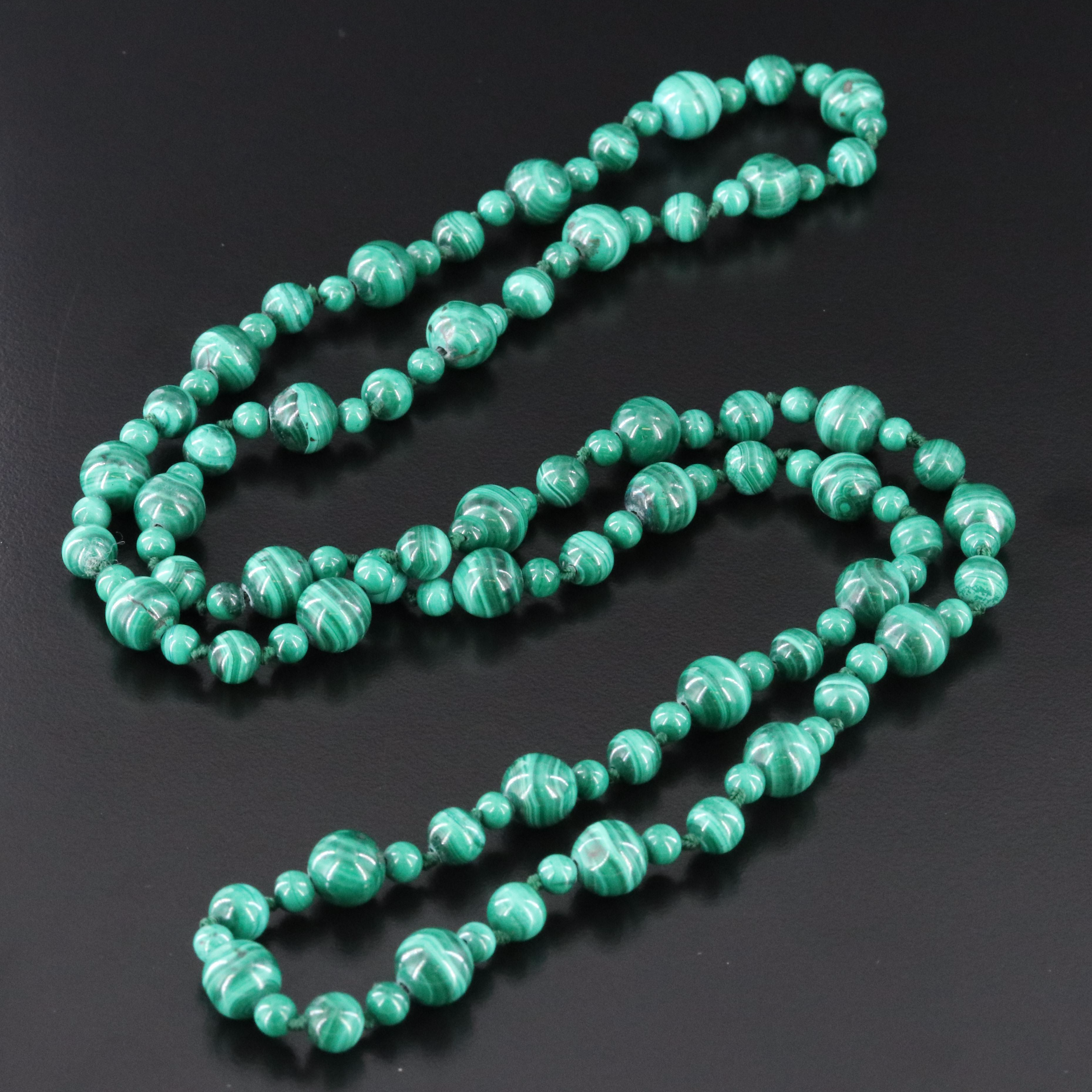 Malachite Bead Necklace
