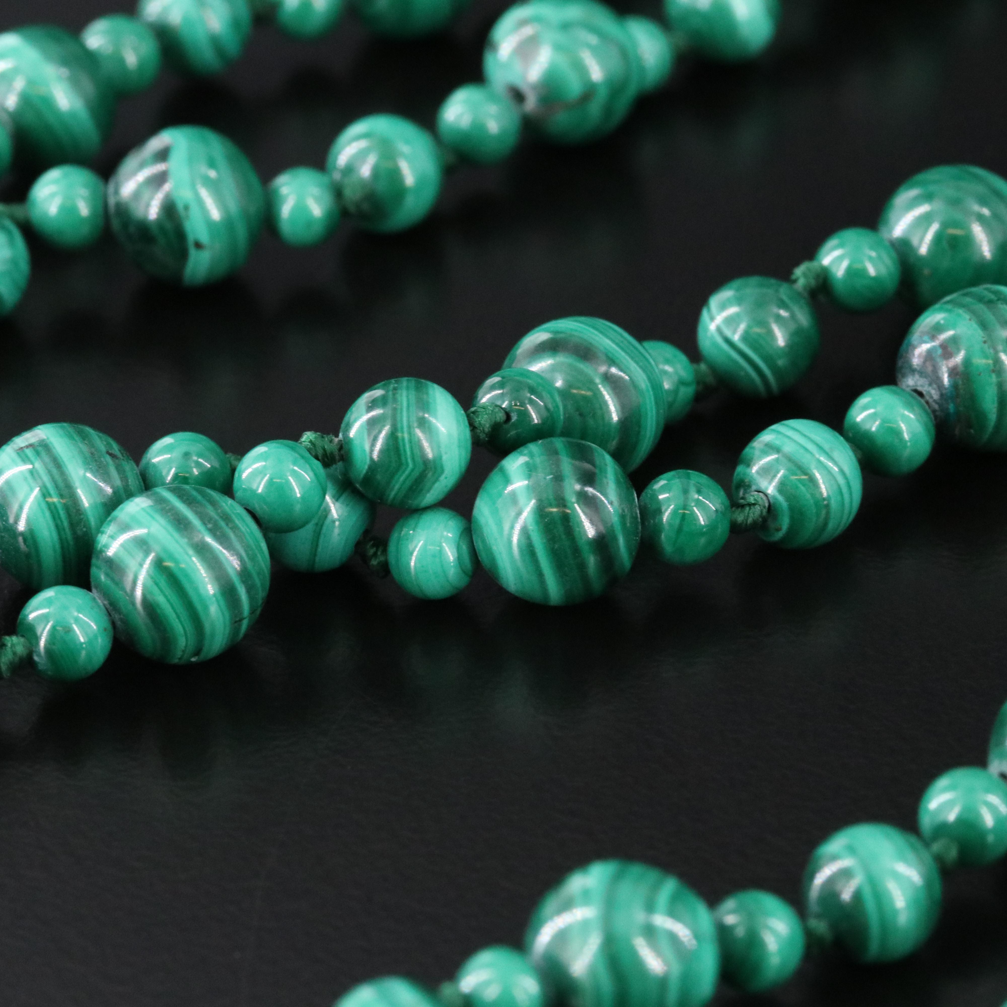 Malachite Bead Necklace