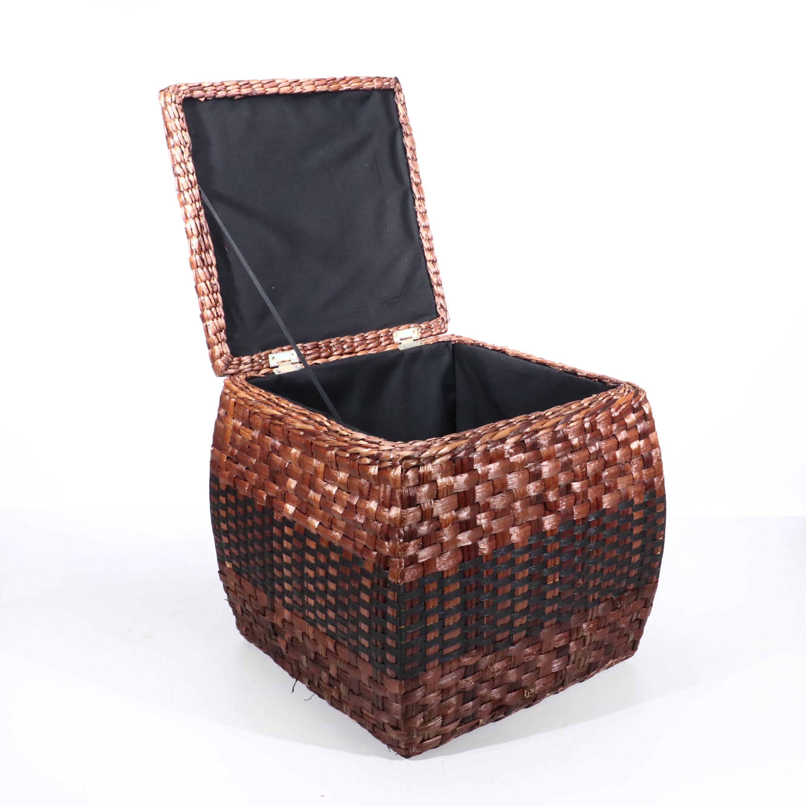 Level Up Faux Suede and Woven Wicker Storage Cubes