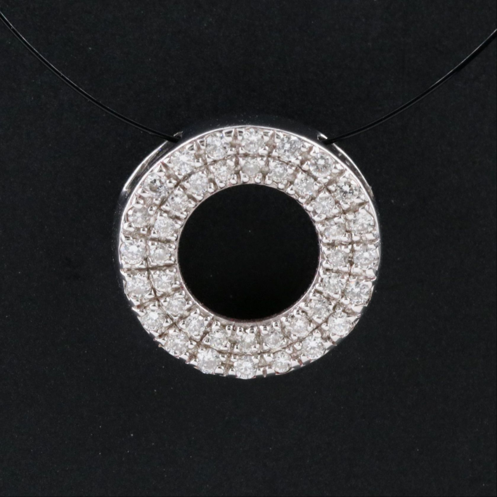 14K 0.18 CTW Diamond Circle Pendant
