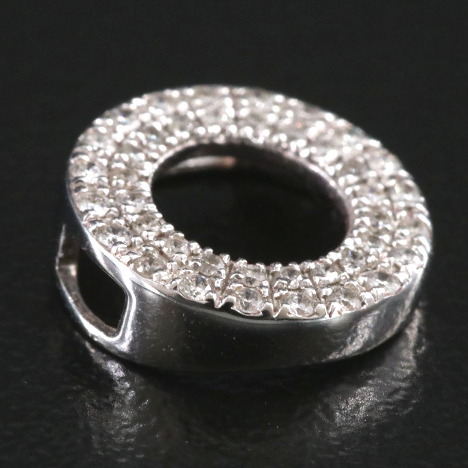 14K 0.18 CTW Diamond Circle Pendant