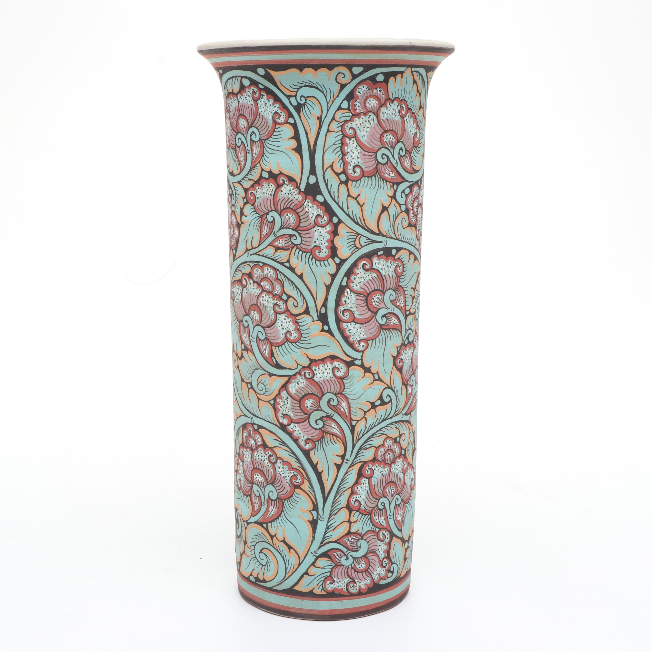 Baan Celadon Thai Foliage Ceramic Vase