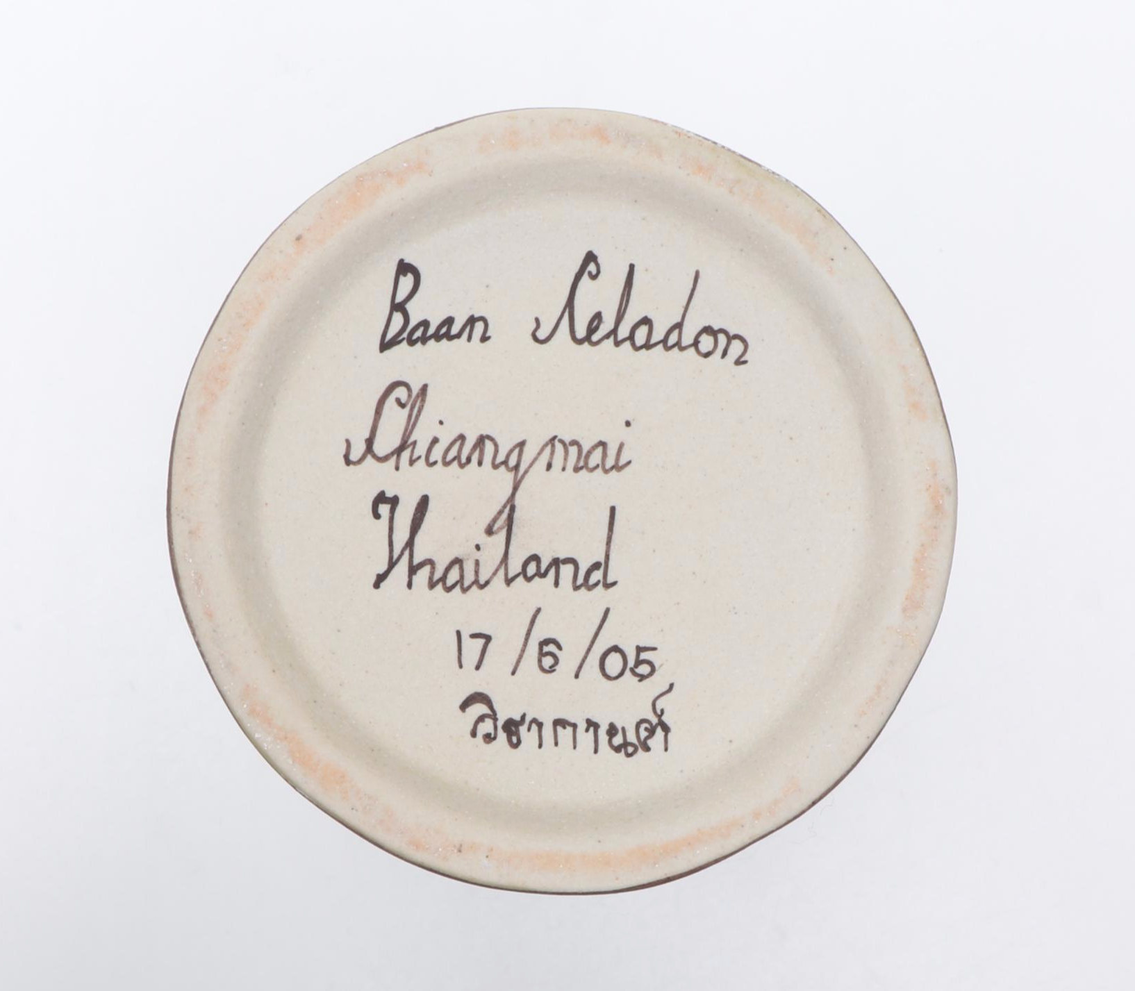 Baan Celadon Thai Foliage Ceramic Vase