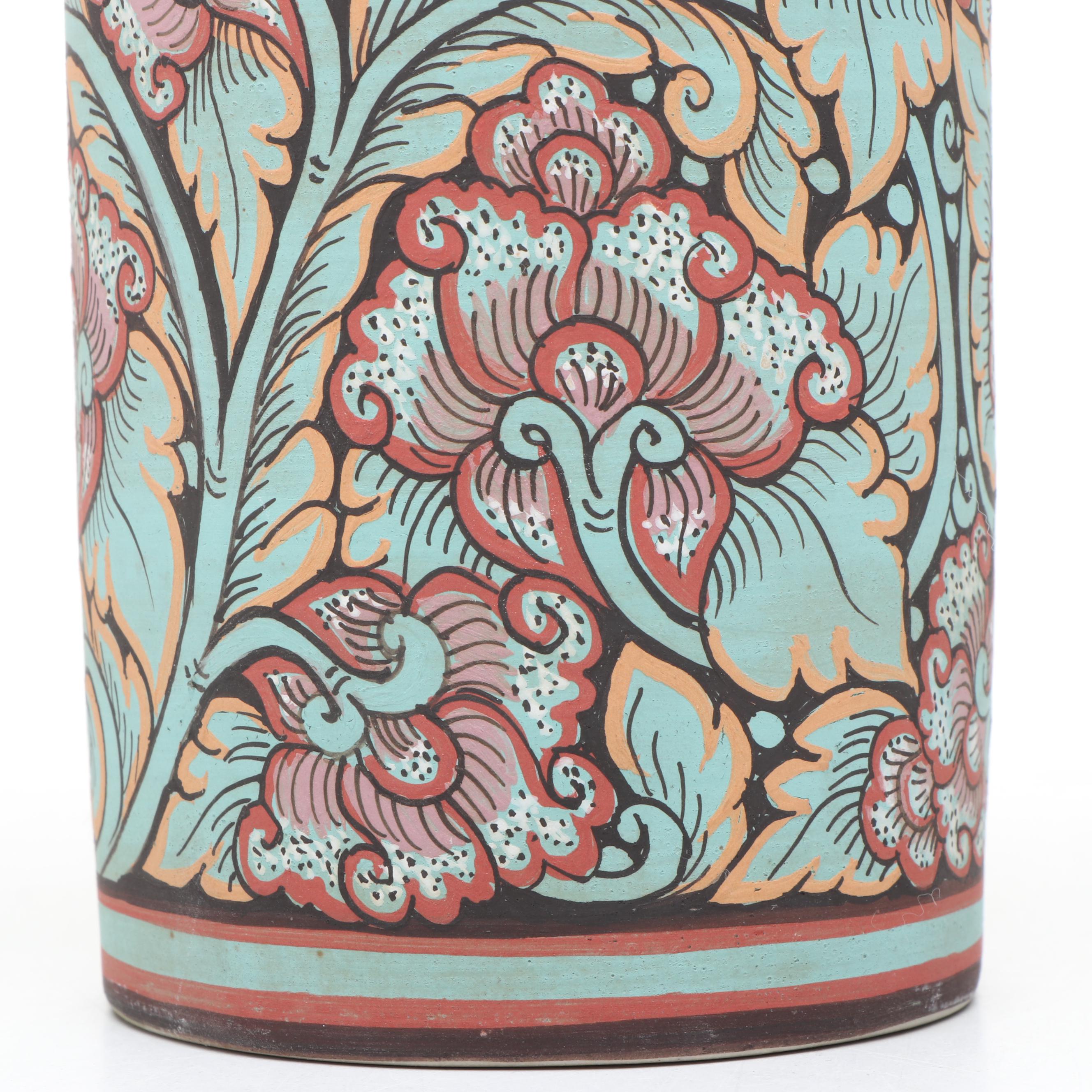 Baan Celadon Thai Foliage Ceramic Vase