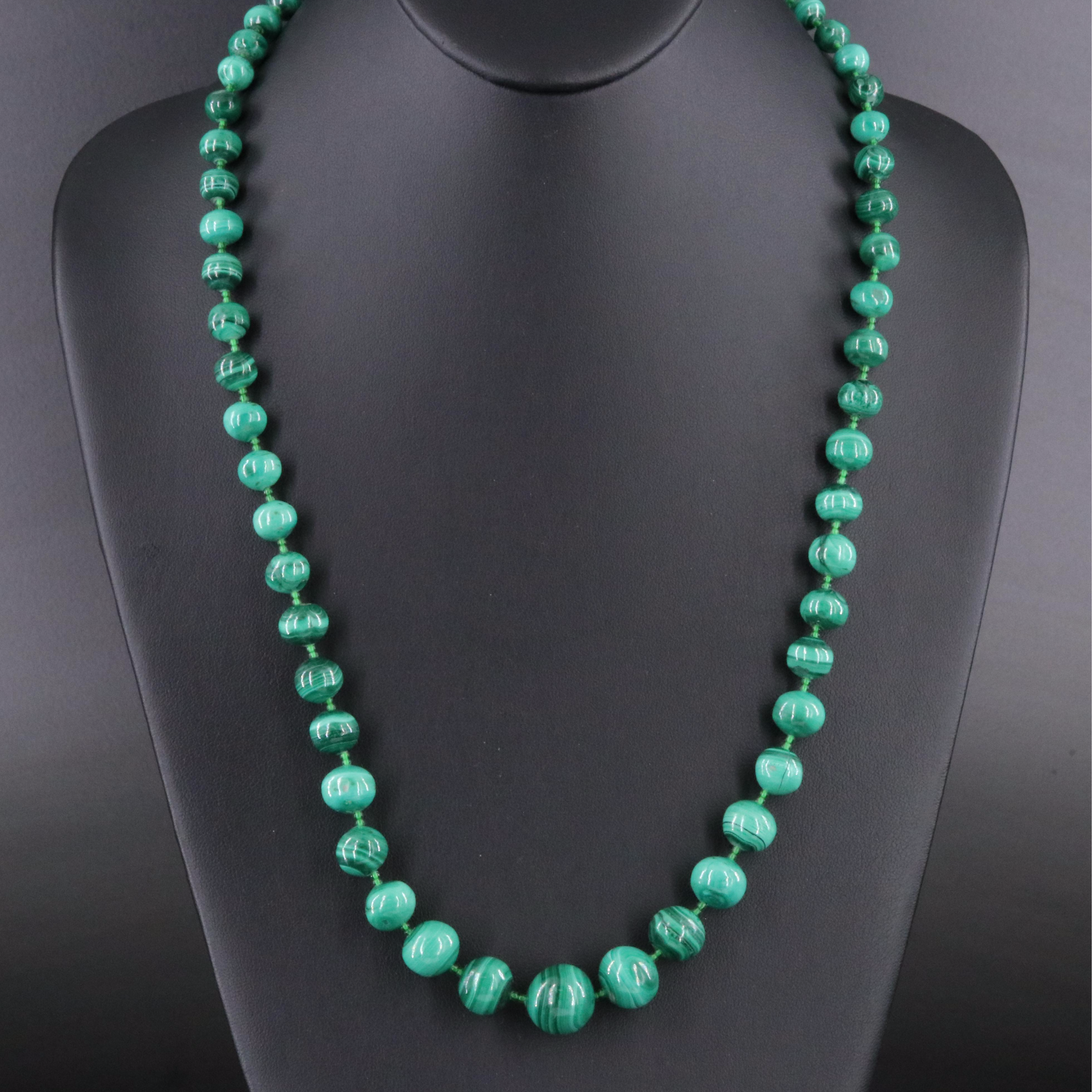 Malachite Bead Necklace