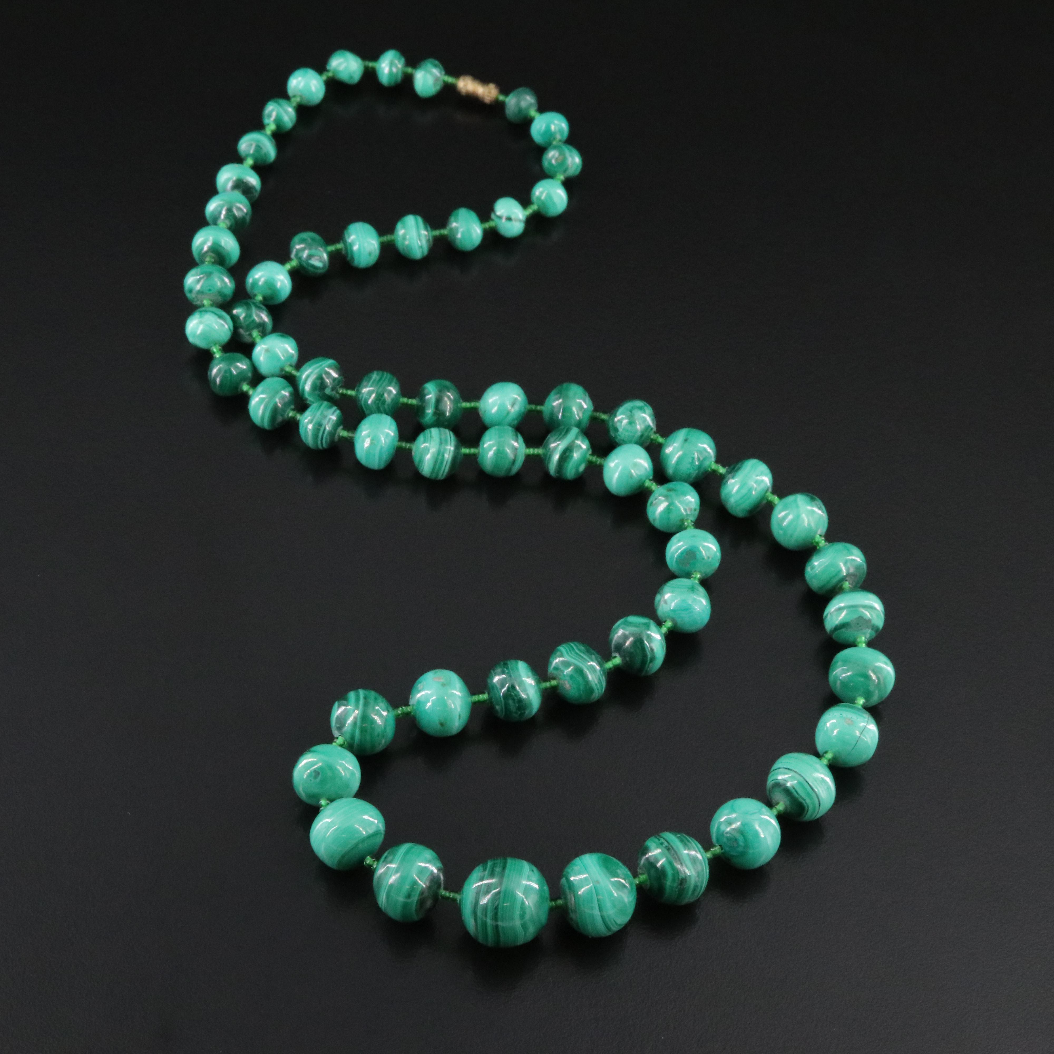 Malachite Bead Necklace